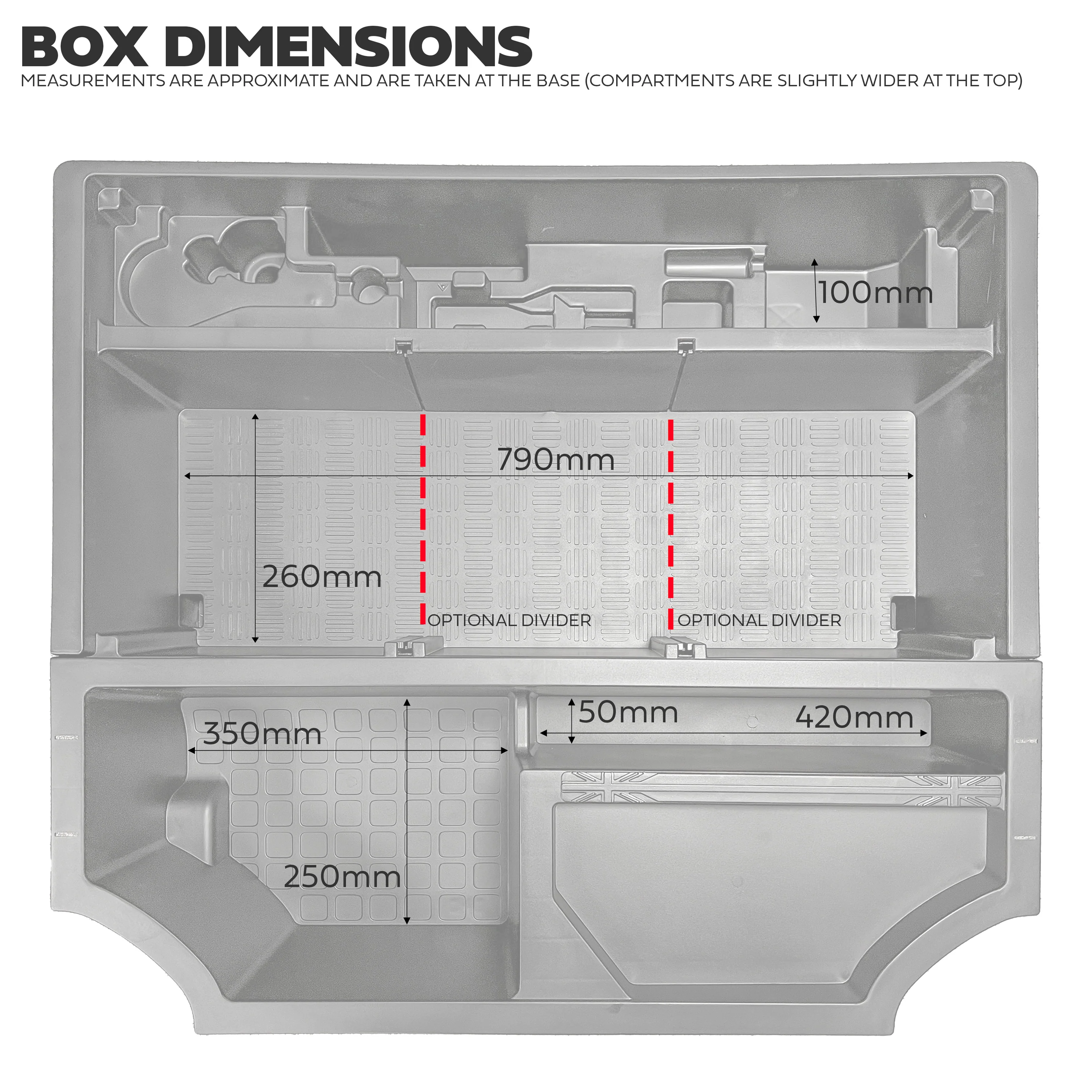 Under Boot Floor Storage Box for Land Rover Defender L663(110) - Image 6