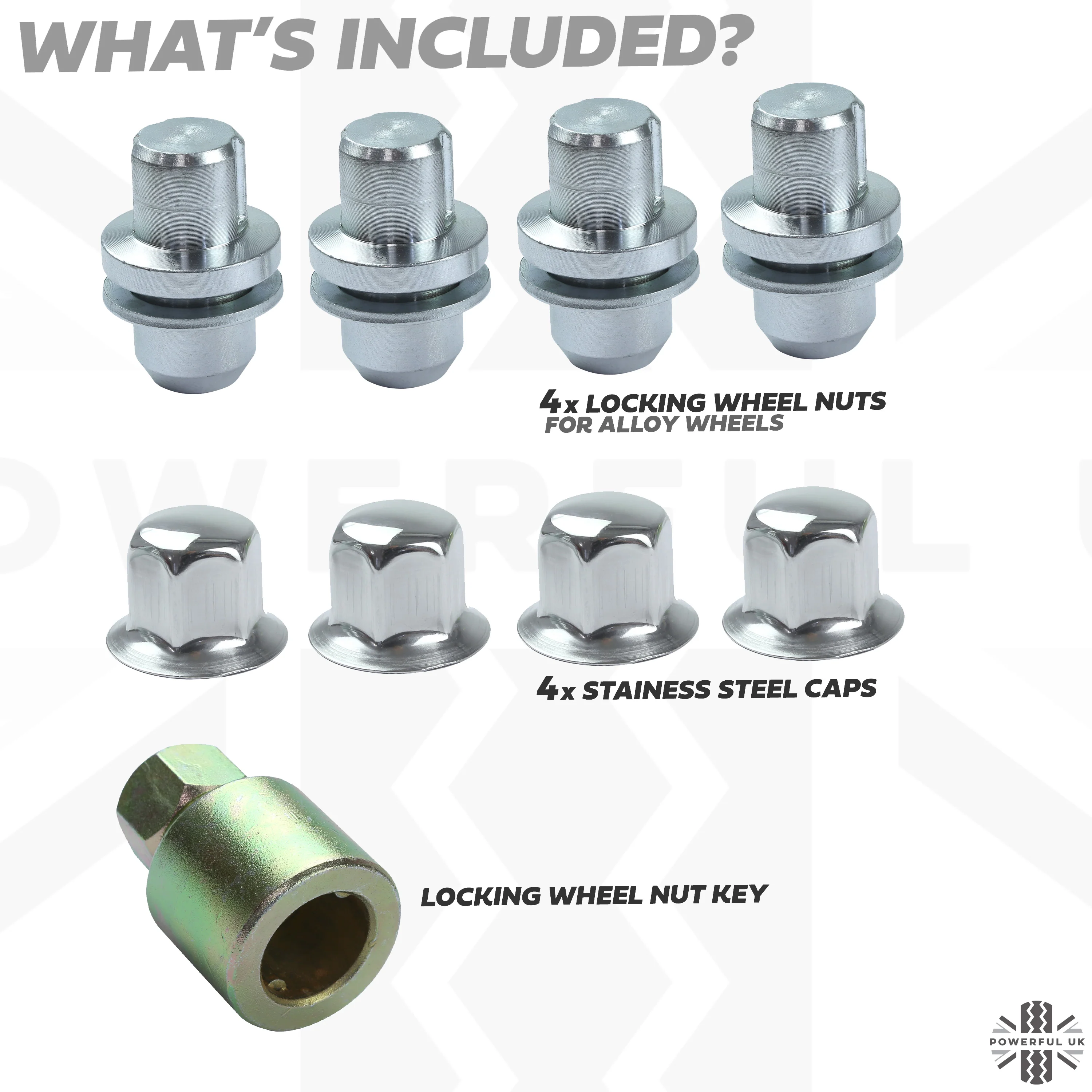 Locking Wheel Nut Kit (Capped Type) for Land Rover Discovery 3/4 - Image 2