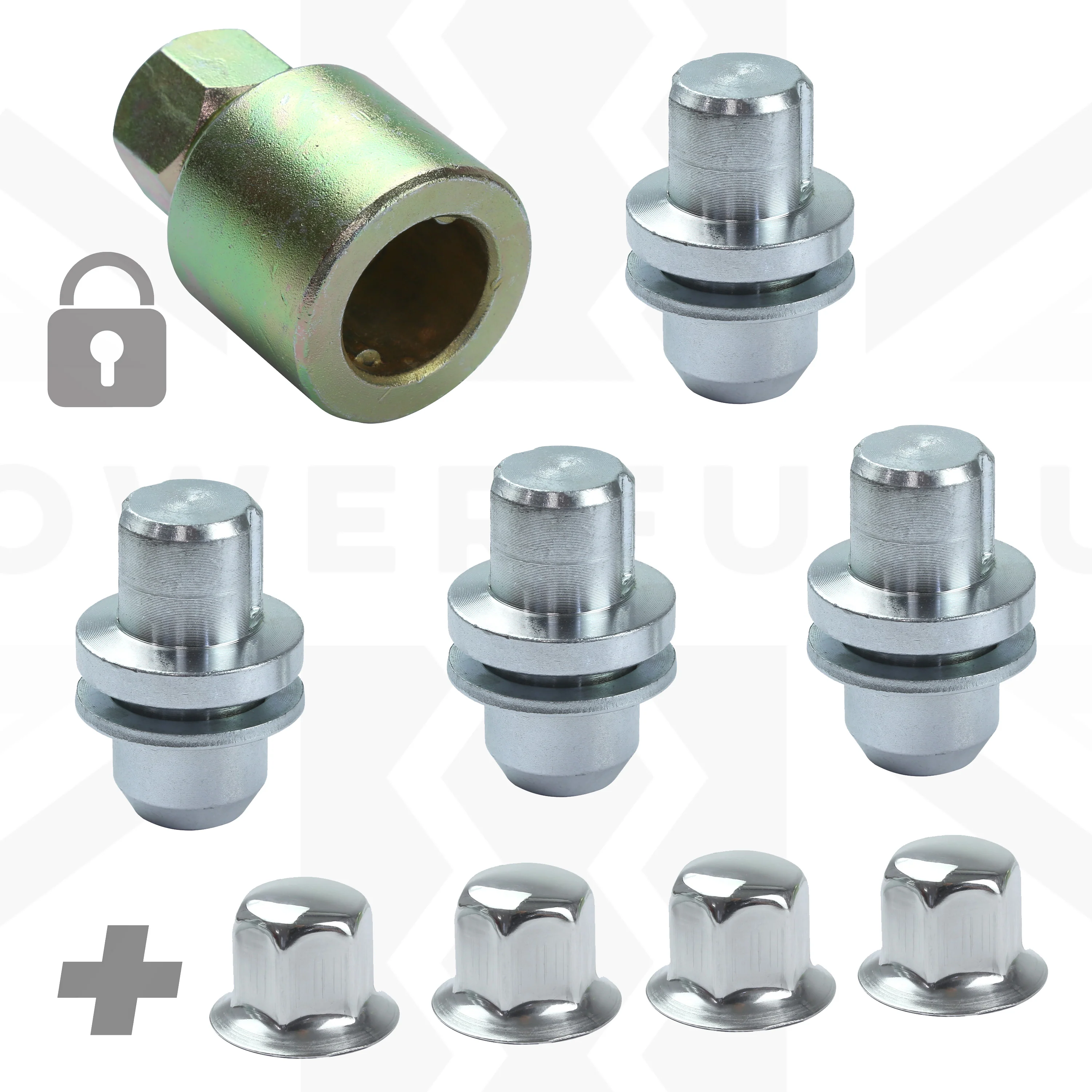 Locking Wheel Nut Kit (Capped Type) for Range Rover L322 (2005-12)