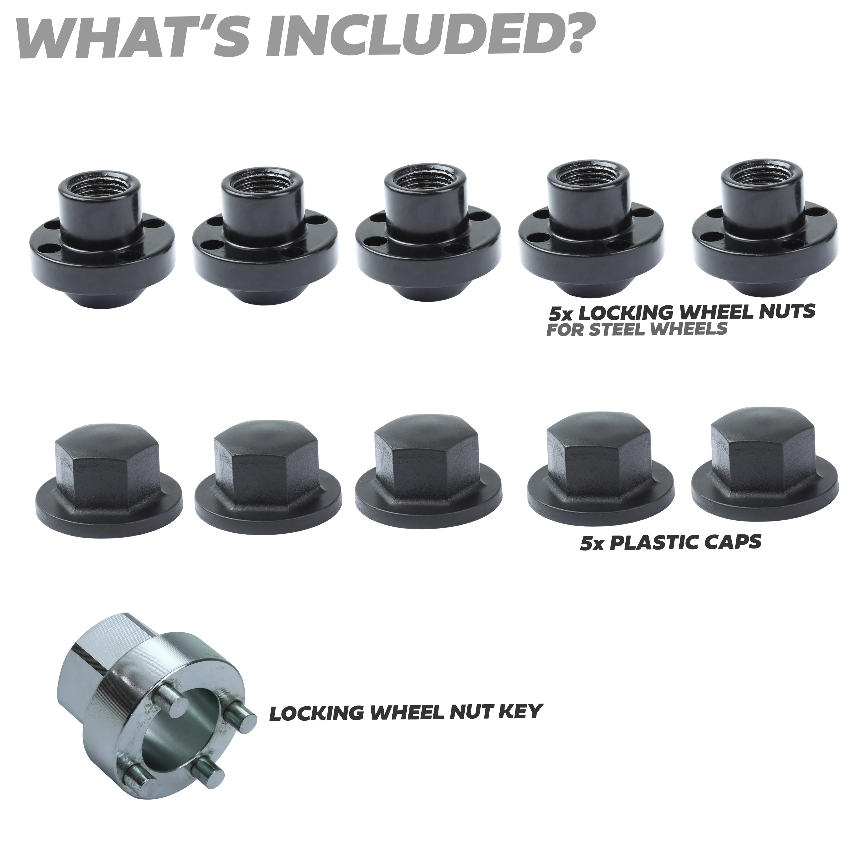 Locking Wheel Nut Kit for Land Rover Classic Defender Steel Wheels - Image 4