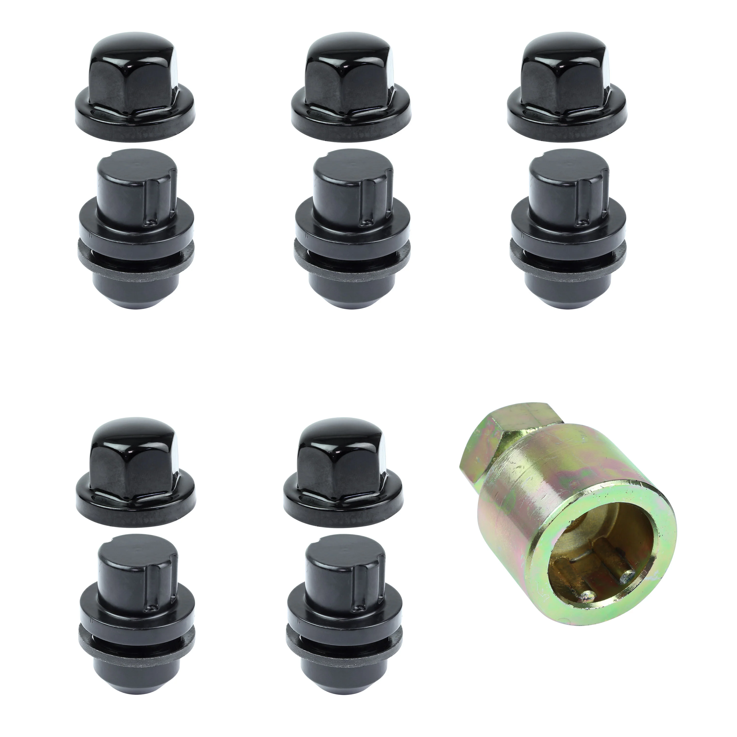 Locking Wheel Nut Kit for Land Rover Discovery 1 Alloy Wheels - Black - Image 2