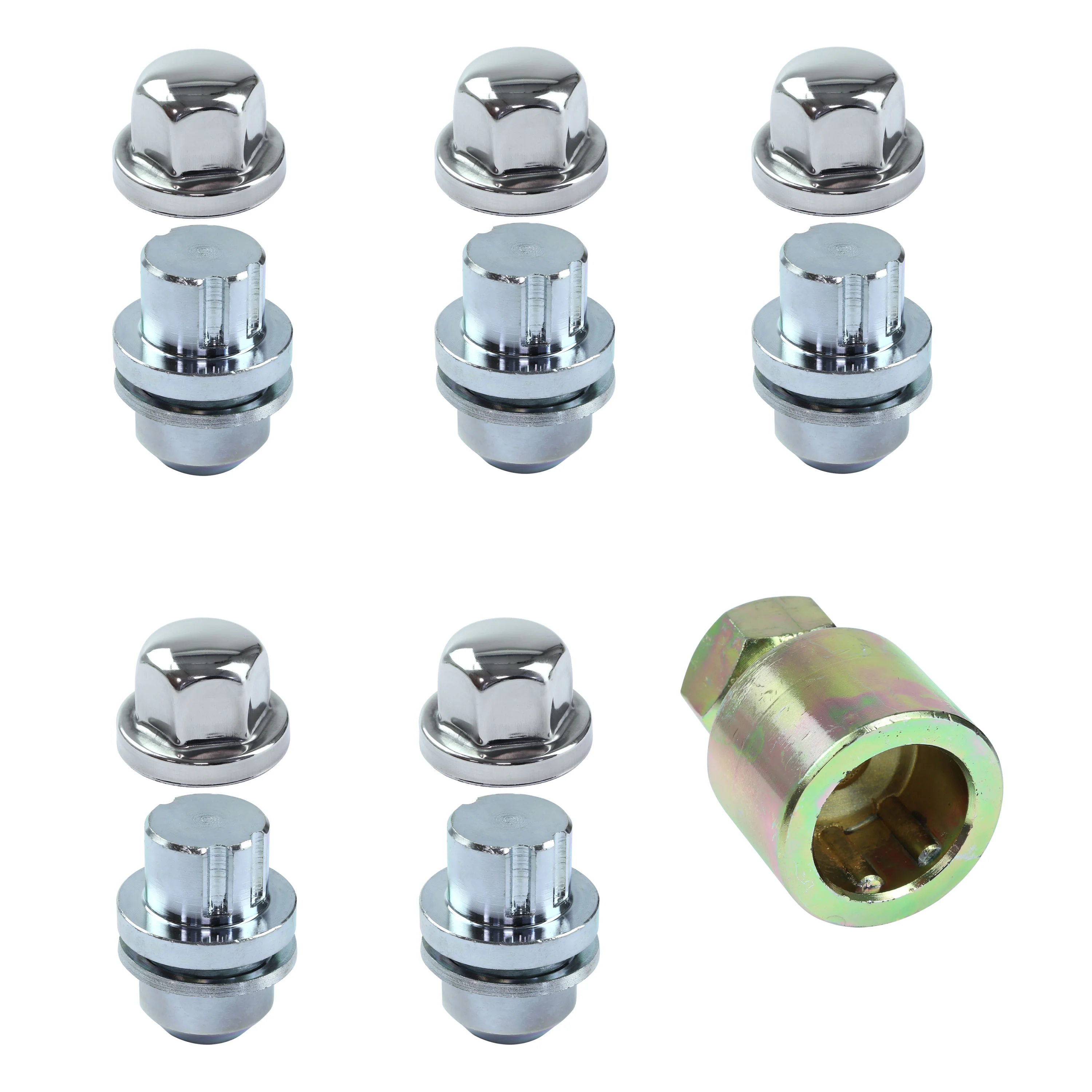 Locking Wheel Nut Kit for Land Rover Discovery 1 Alloy Wheels - Silver - Image 2