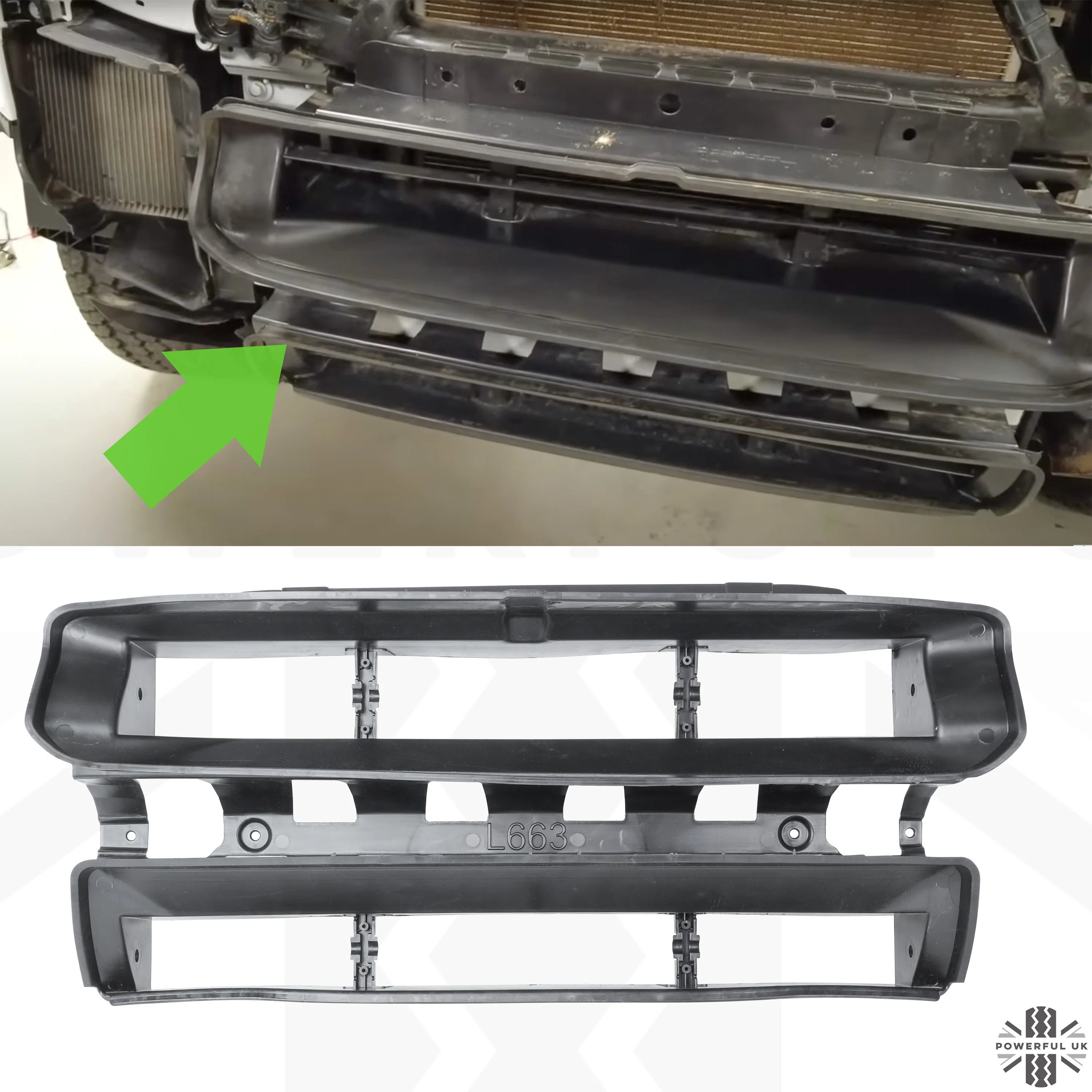 Lower Centre Air Deflector for Land Rover Defender L663 - Image 3