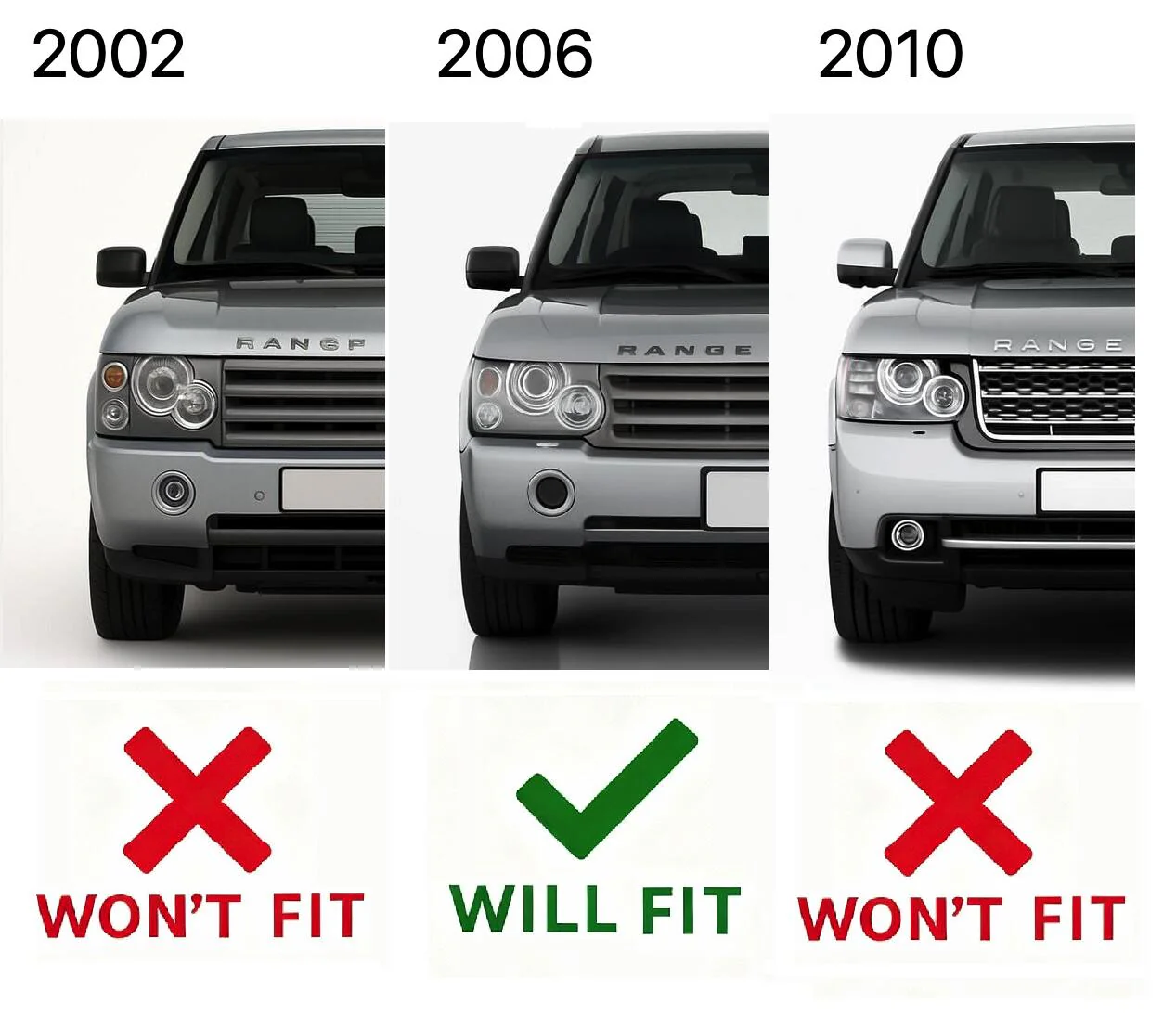 Lower Mesh Grille for Range Rover L322 (2006-09) - Stainless Steel - Image 5