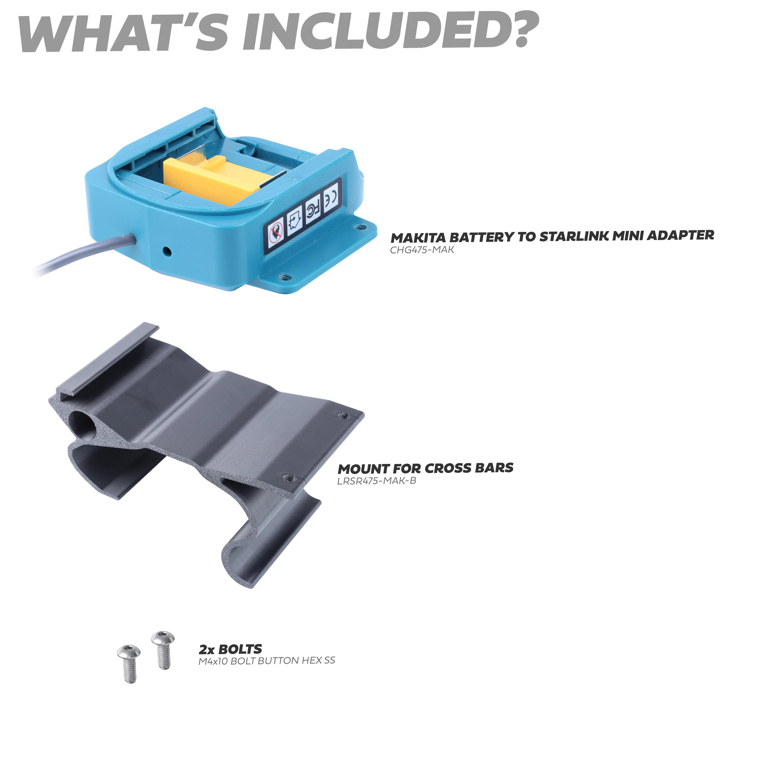 Makita Battery Mount for Starlink Mini Land Rover Defender L663 Cross Bars - Image 5