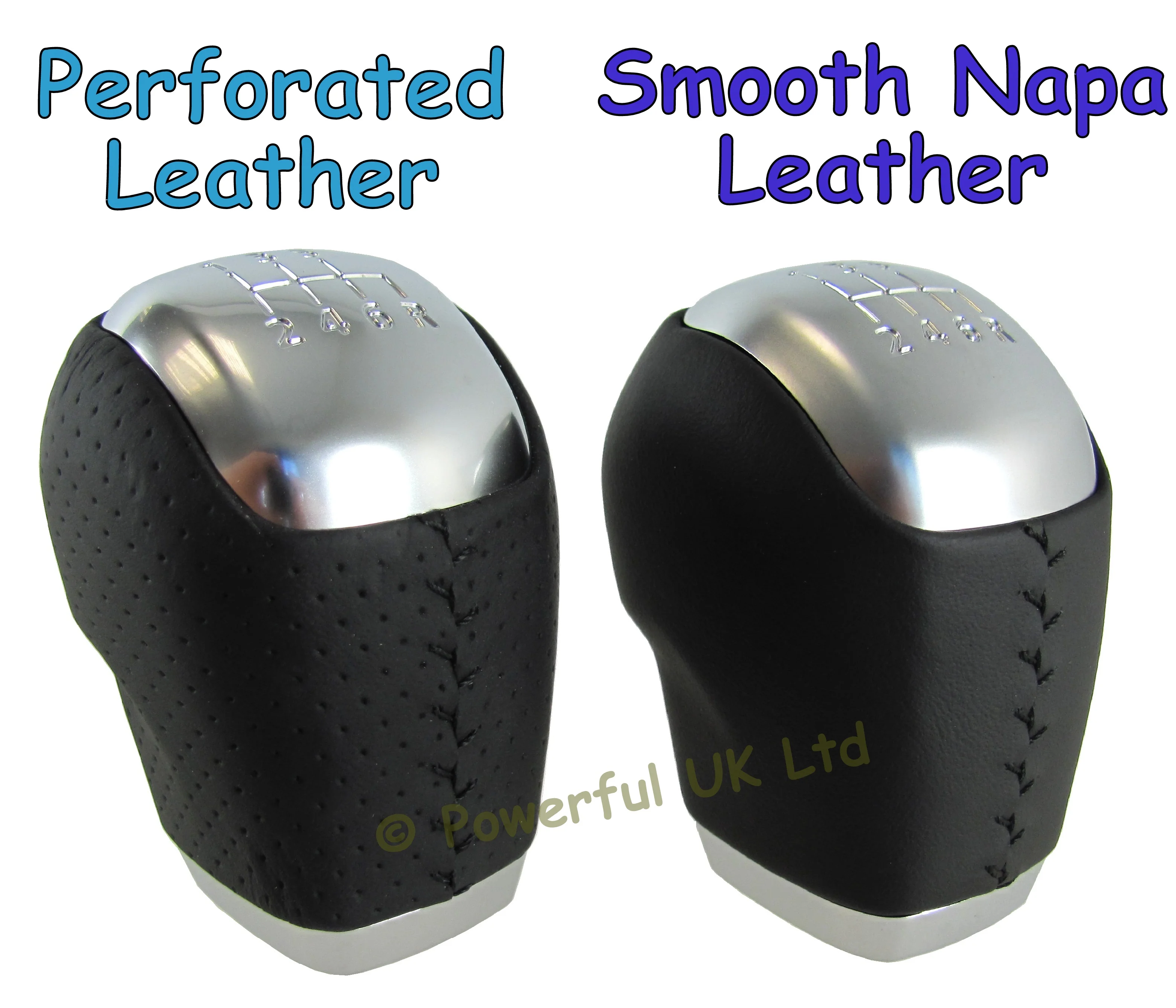 Manual Gear Knob - 6 Speed - Smooth Leather & Alloy for Nissan Navara NP300 - Image 5