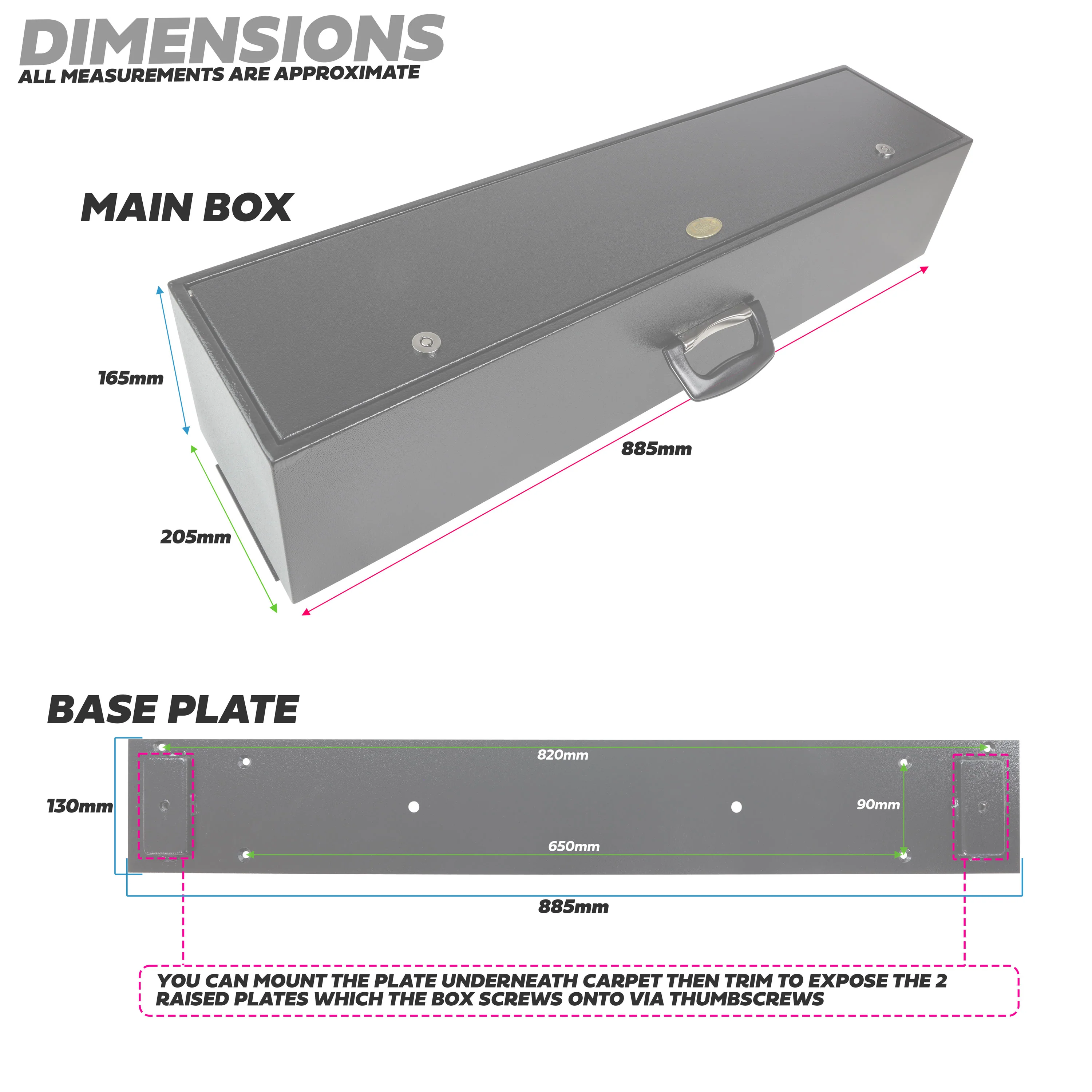 Metal Gun/Security Box for Range Rover Classic - Image 9