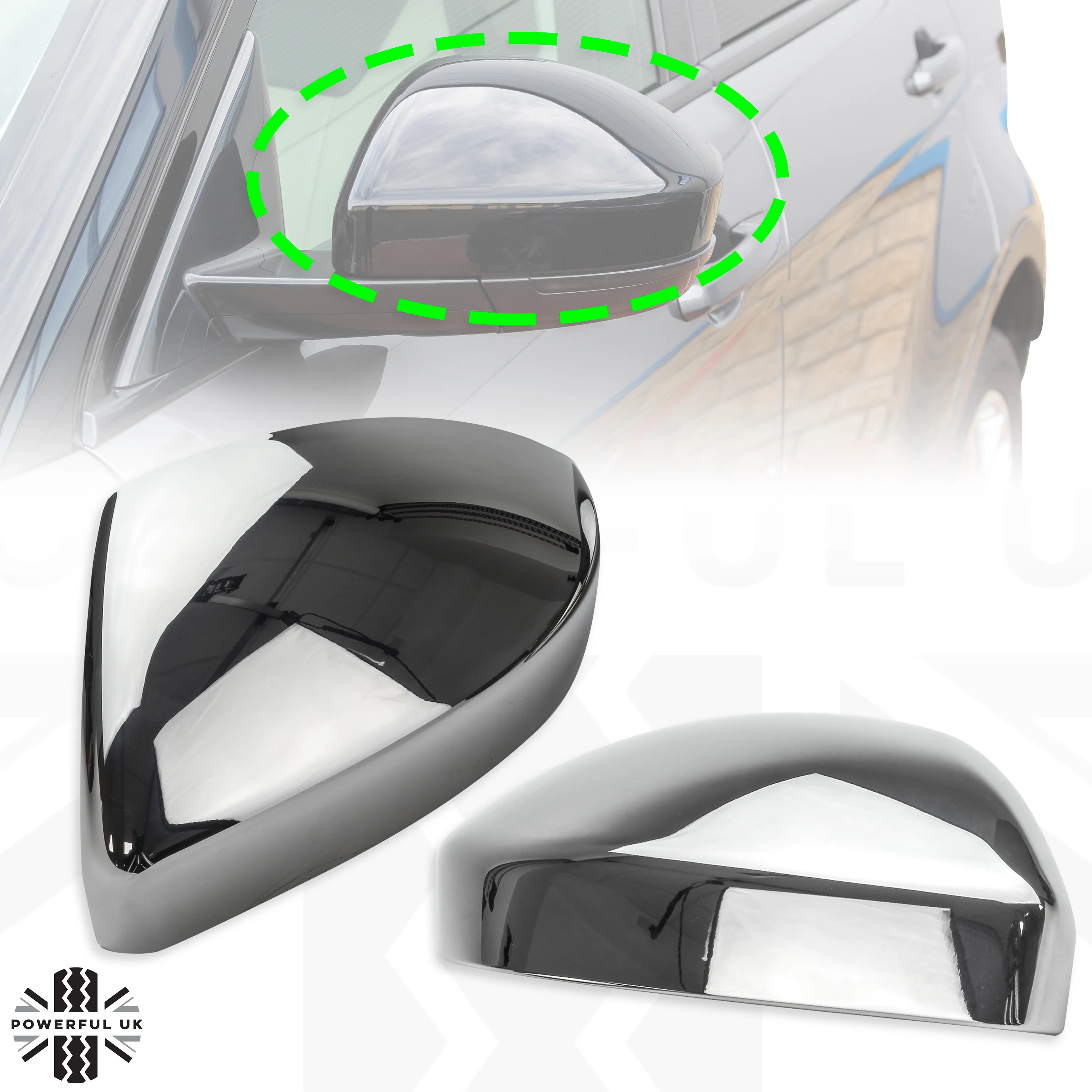 Genuine Chrome Mirror Caps for Range Rover Evoque 2014+ - Image 3