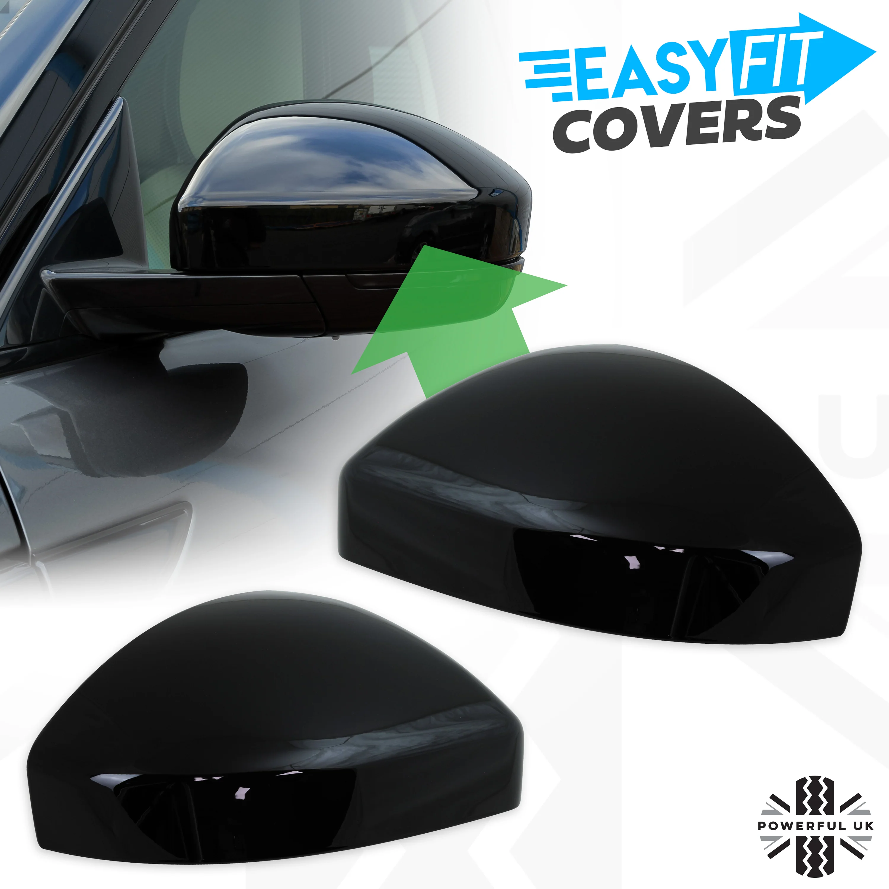 Mirror covers for Range Rover Velar - Gloss Black - Image 8