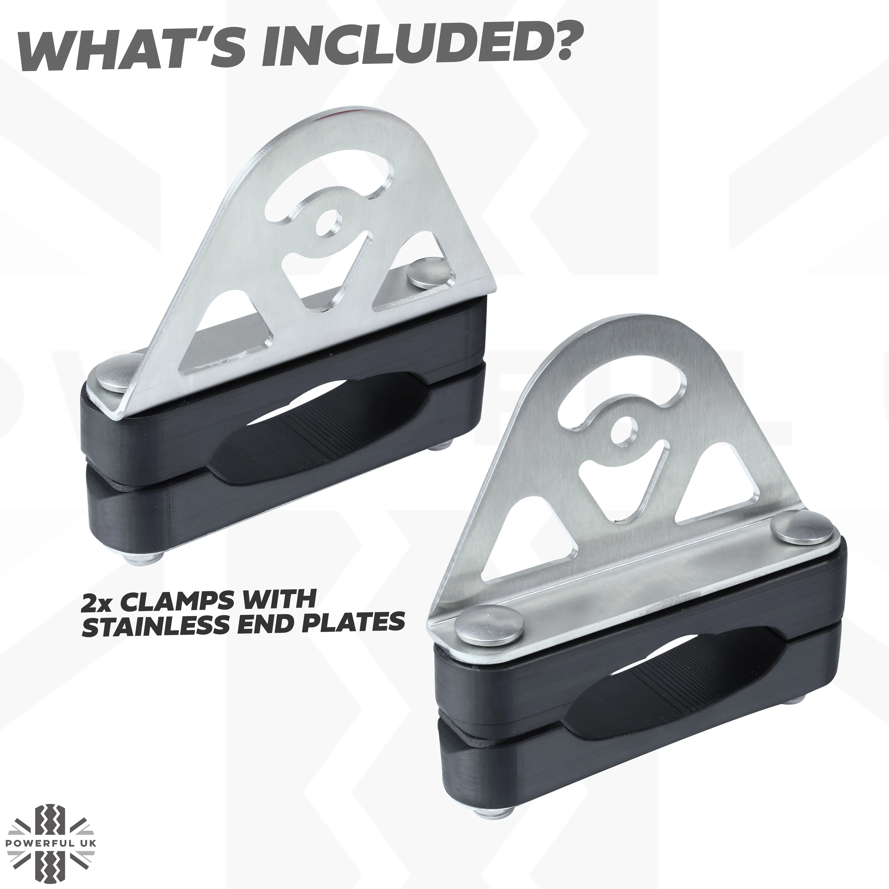 Mount Clamp Kit for the Land Rover Freelander 2 Aftermarket Cross Bars - Kit D (Stainless) - Image 5