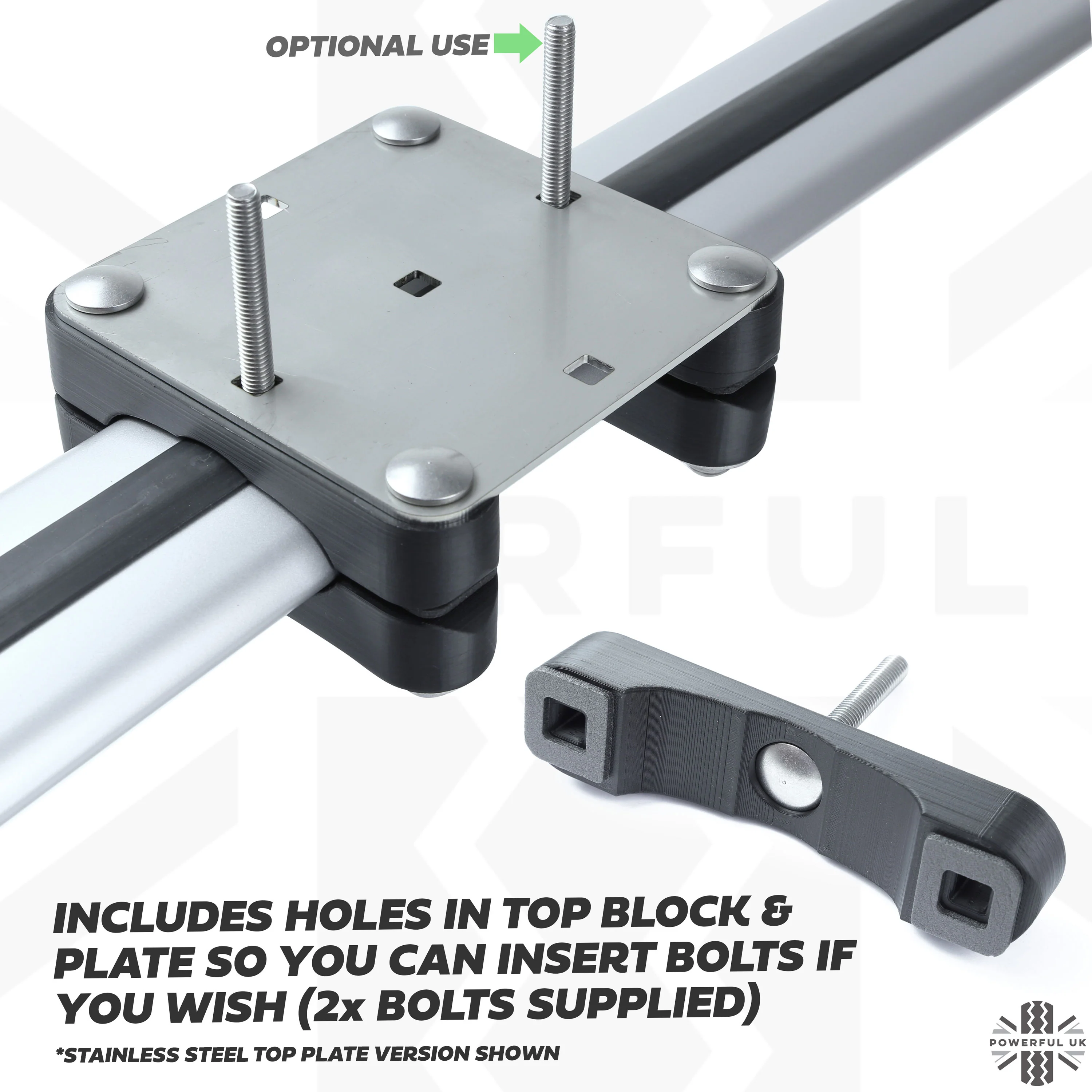 Mount Clamp Kit for the Land Rover Freelander 2 'GENUINE Cross Bars' - Kit A - Zinc Plated Top - Image 5