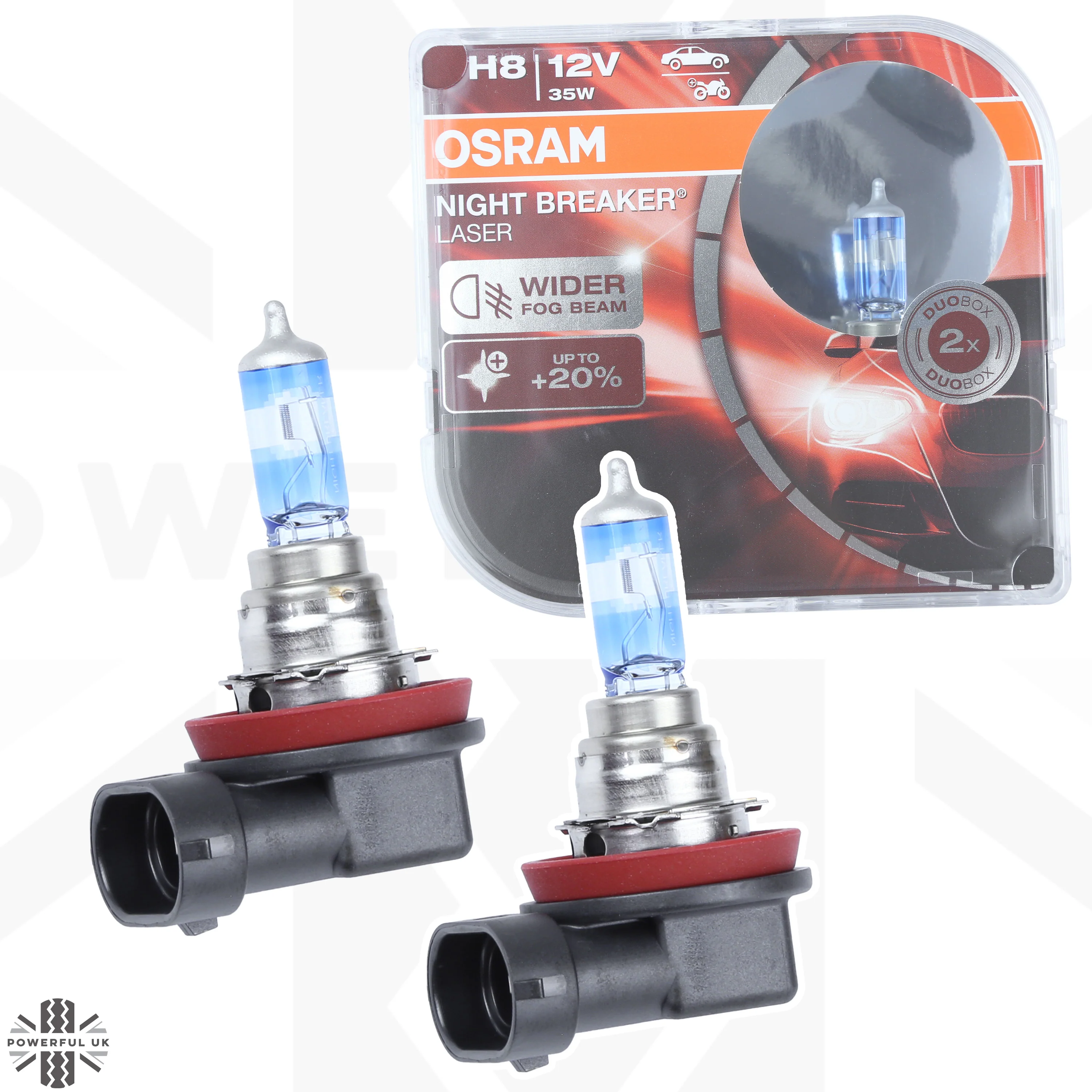 OSRAM H8 'Night Breaker Laser' Bulbs (Pair)