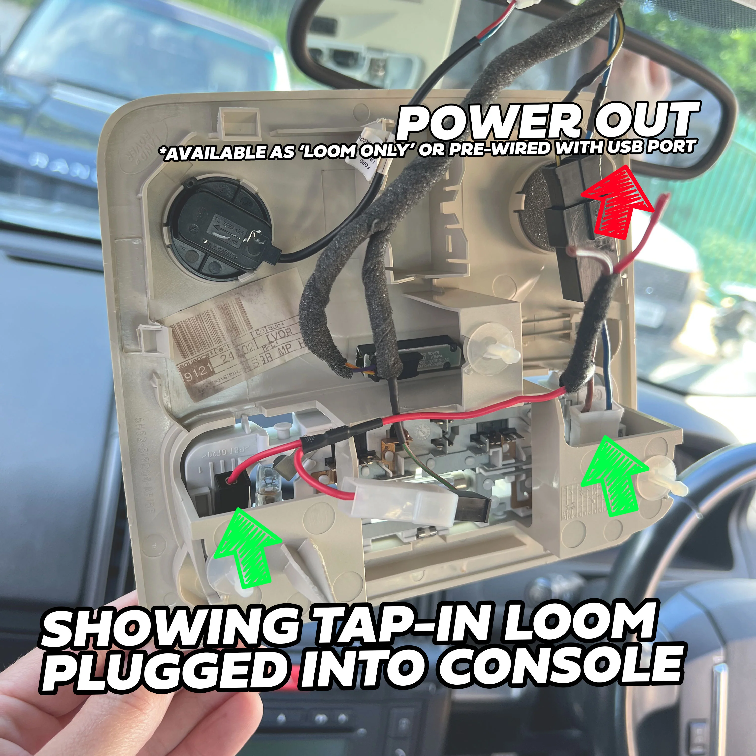 Overhead Console 'Dashcam' Power Tap-in Loom for Land Rover Freelander 2 (2007-2012) - Image 4
