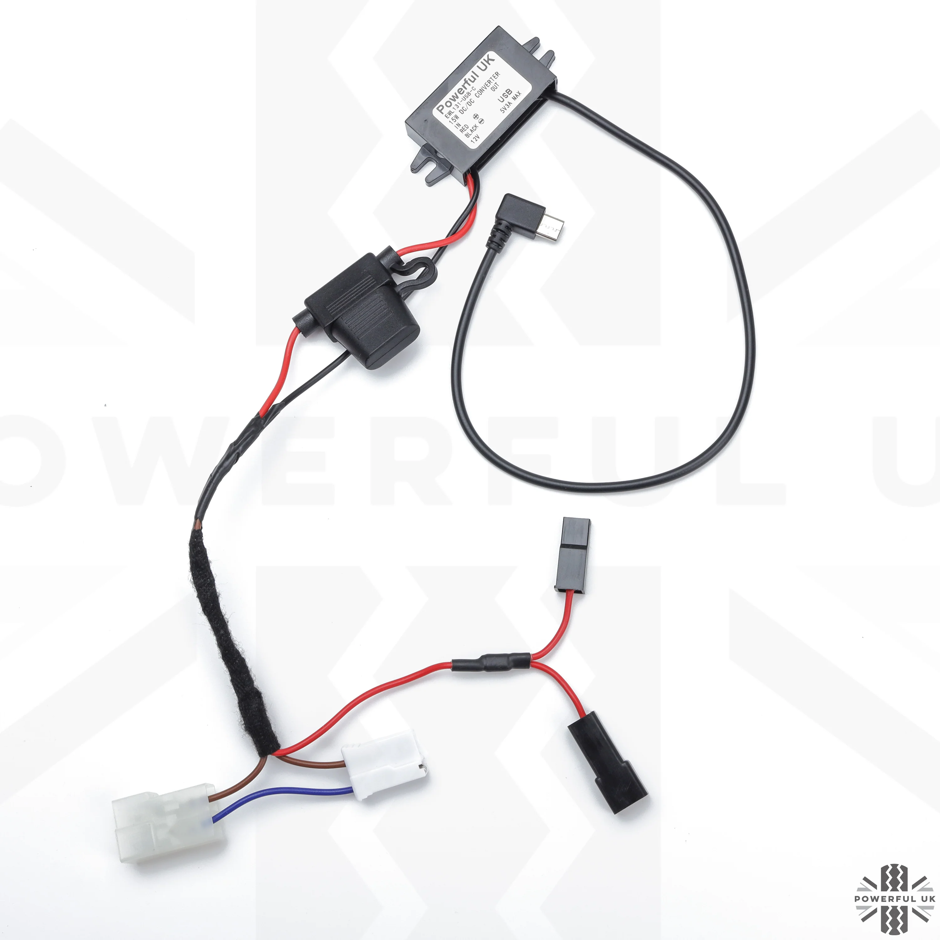 Overhead Console 'Dashcam' Wiring Kit - Tap-in Loom + USB-C Adapter for Freelander 2 (2007-2012) - Image 2