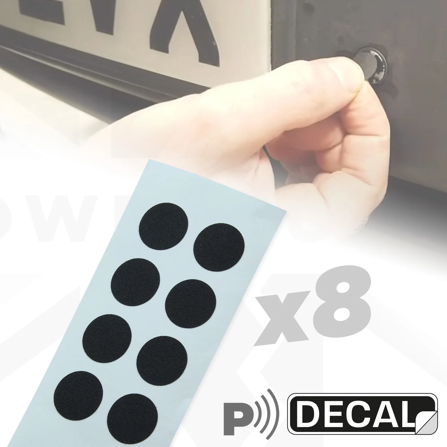 Parking Sensor Cover Stickers x 8 for Land Rover Freelander 2 - Image 6