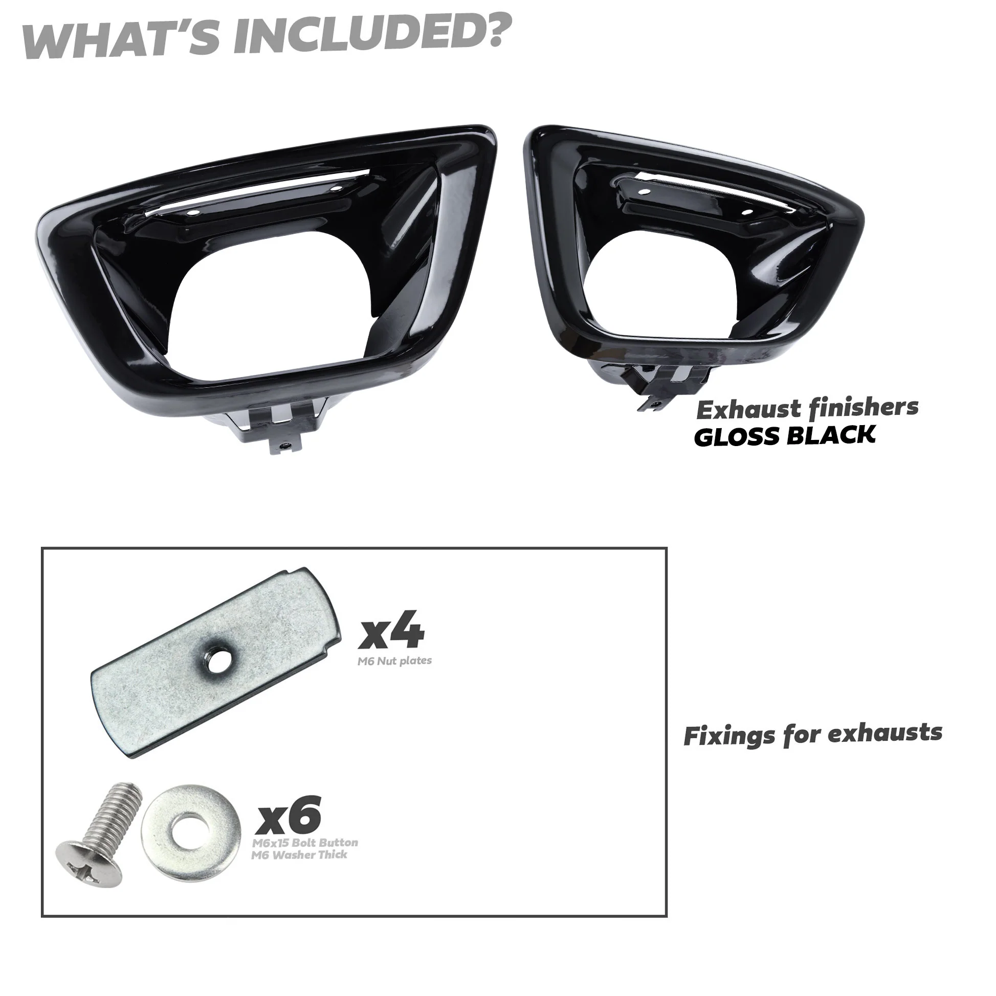 Rear Bumper Exhaust Tips for Range Rover L405 2018 SV Autobiography - Black - Image 2