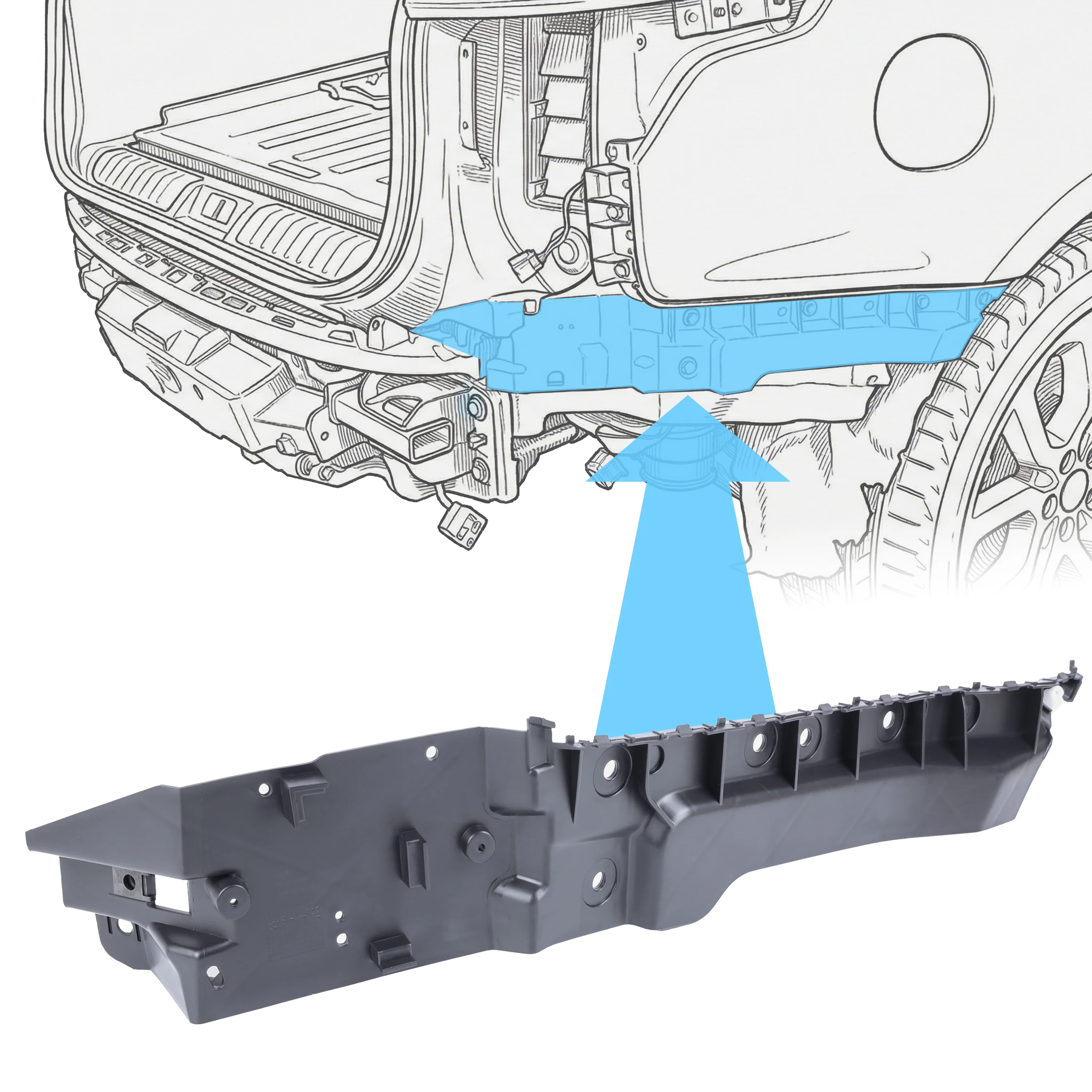 Rear Bumper Mounting Bracket for Range Rover Sport L494 - Right - Image 4