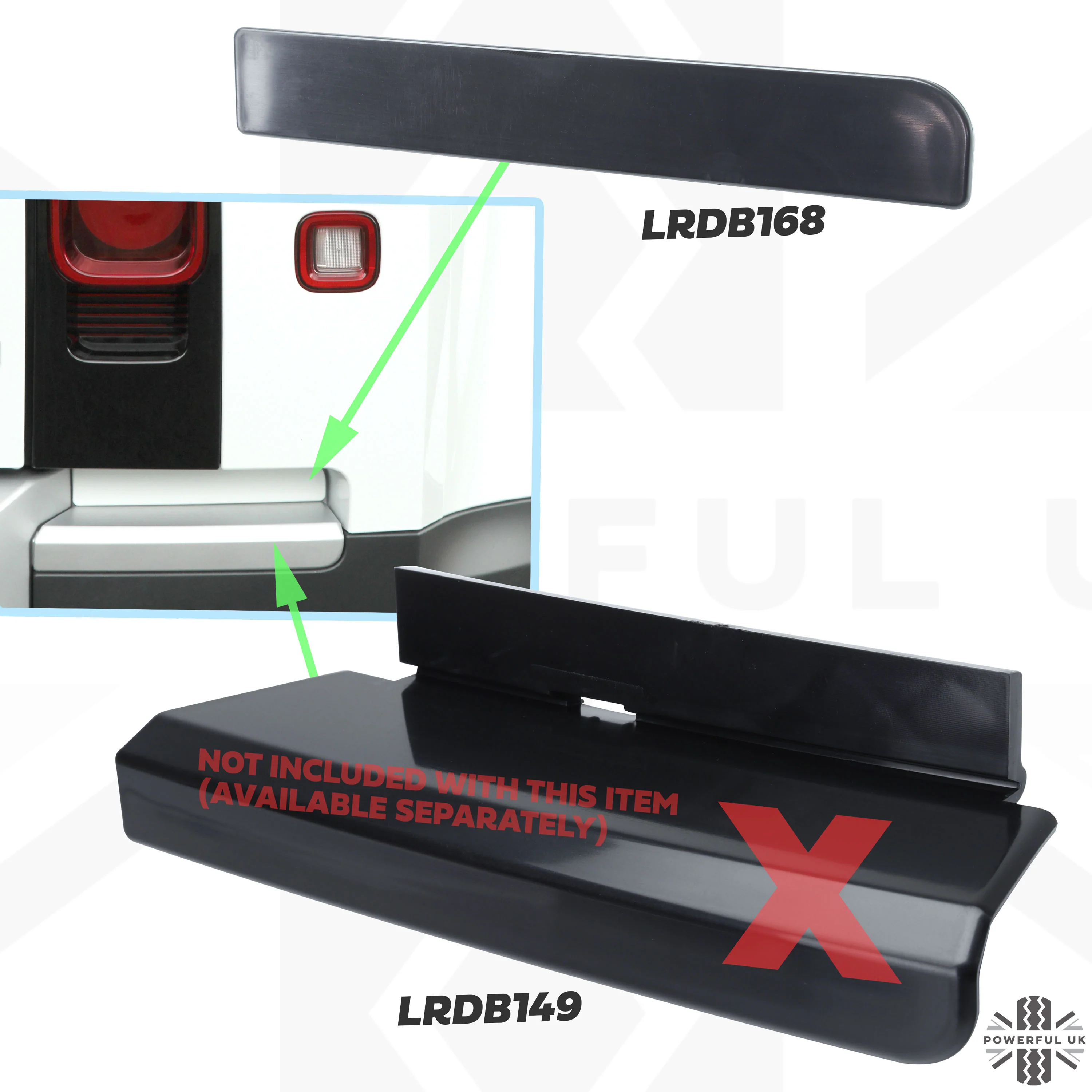 Rear Bumper Recess Insert (Upper Section) for Land Rover Defender L663 - RIGHT - Image 5