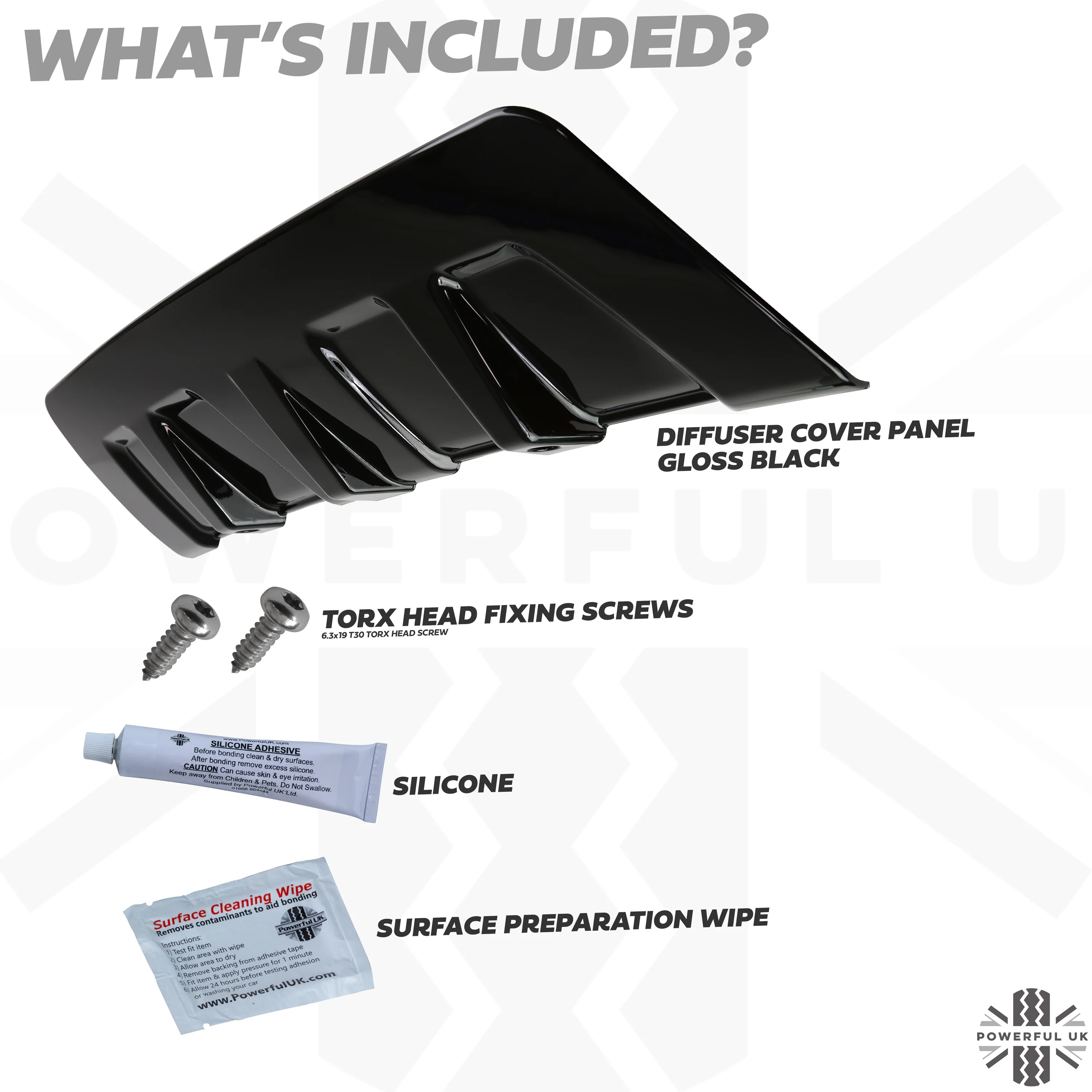 Rear Diffuser Panel for Range Rover Evoque Pure/Prestige/SE/SE Tech (2011-18) - Gloss Black - Image 4