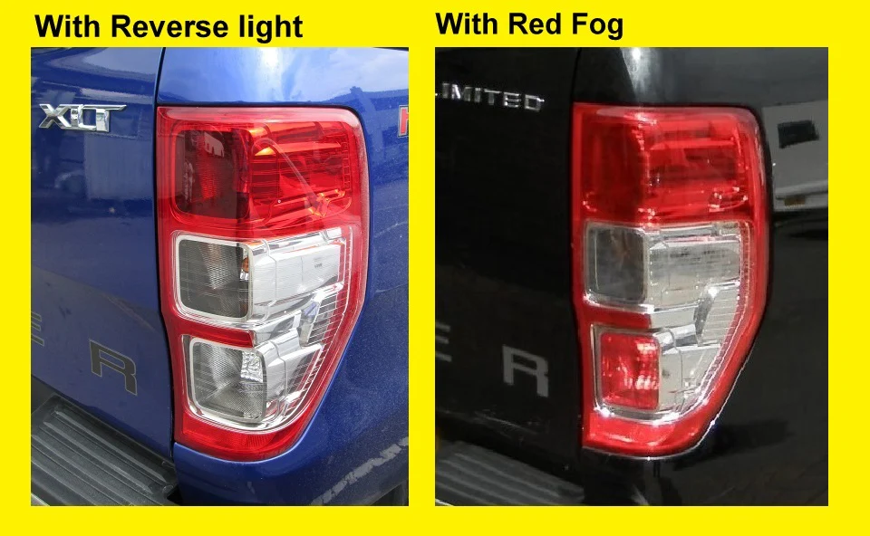 Rear Light 2012 on Red/Chrome - LHD Spec - RH (value range) for Ford Ranger - Image 3