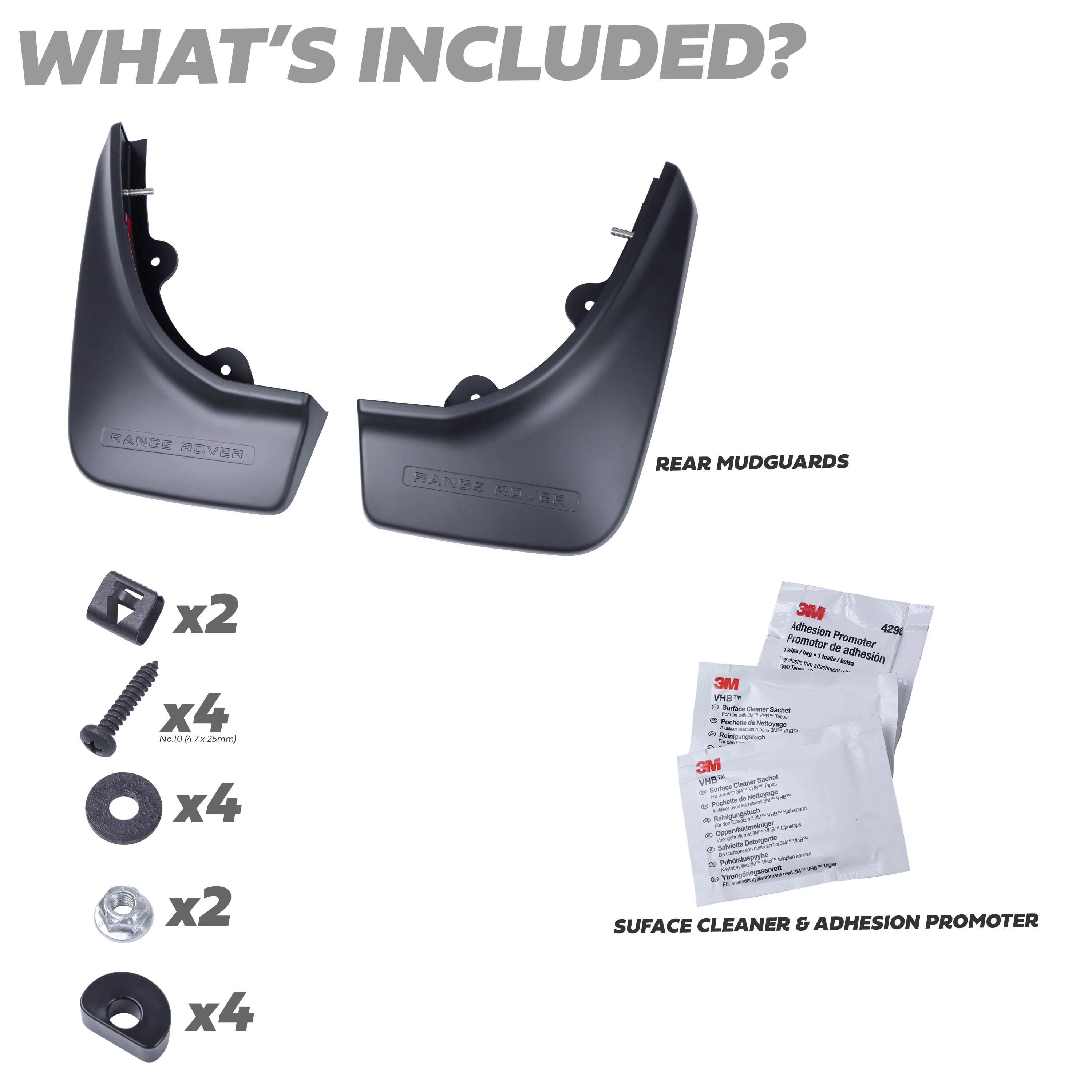 Rear Mudflap Kit for Range Rover Evoque 2 L551 - Genuine - Image 3