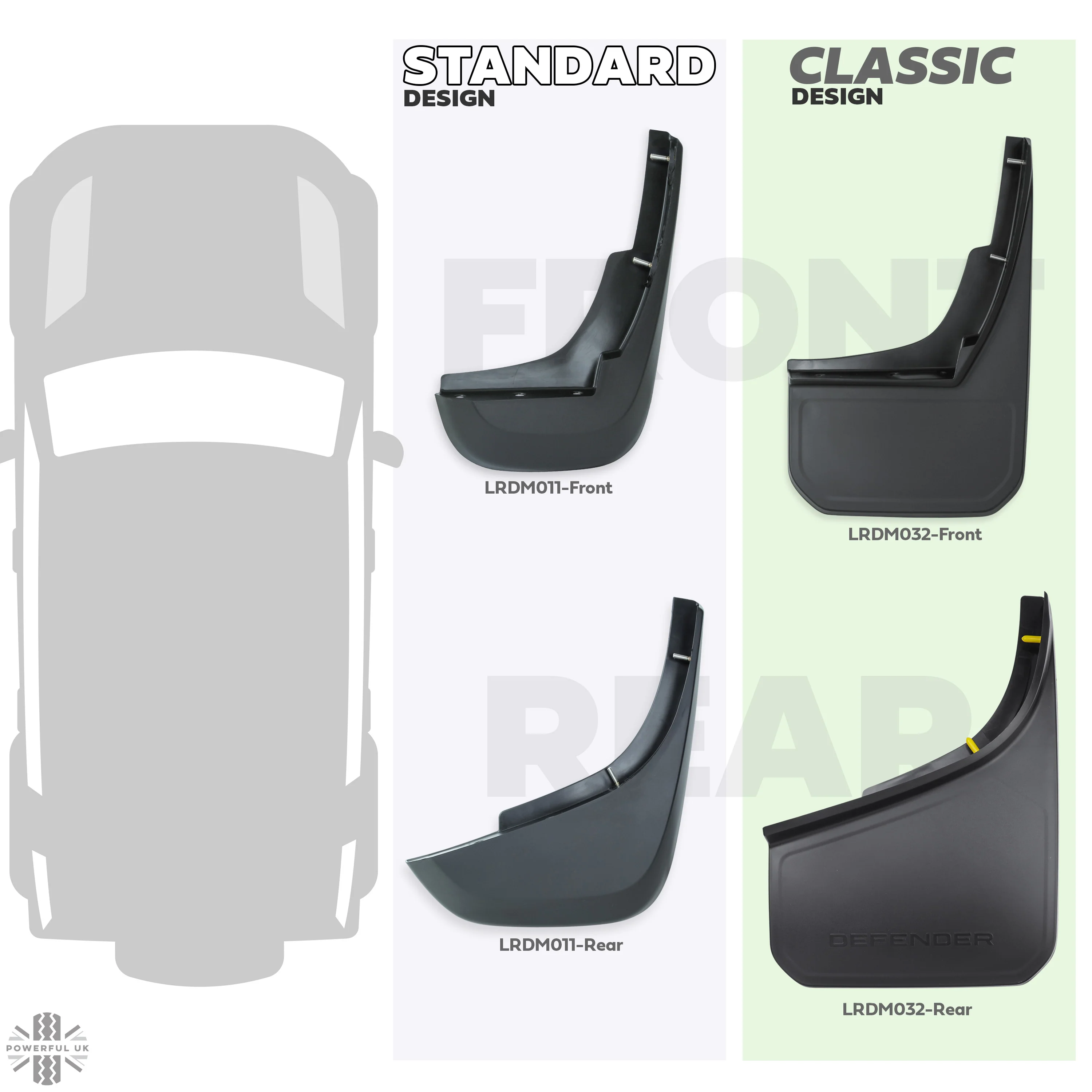 Rear Mudflaps - Classic Design - Genuine - for Land Rover Defender L663 - Image 6