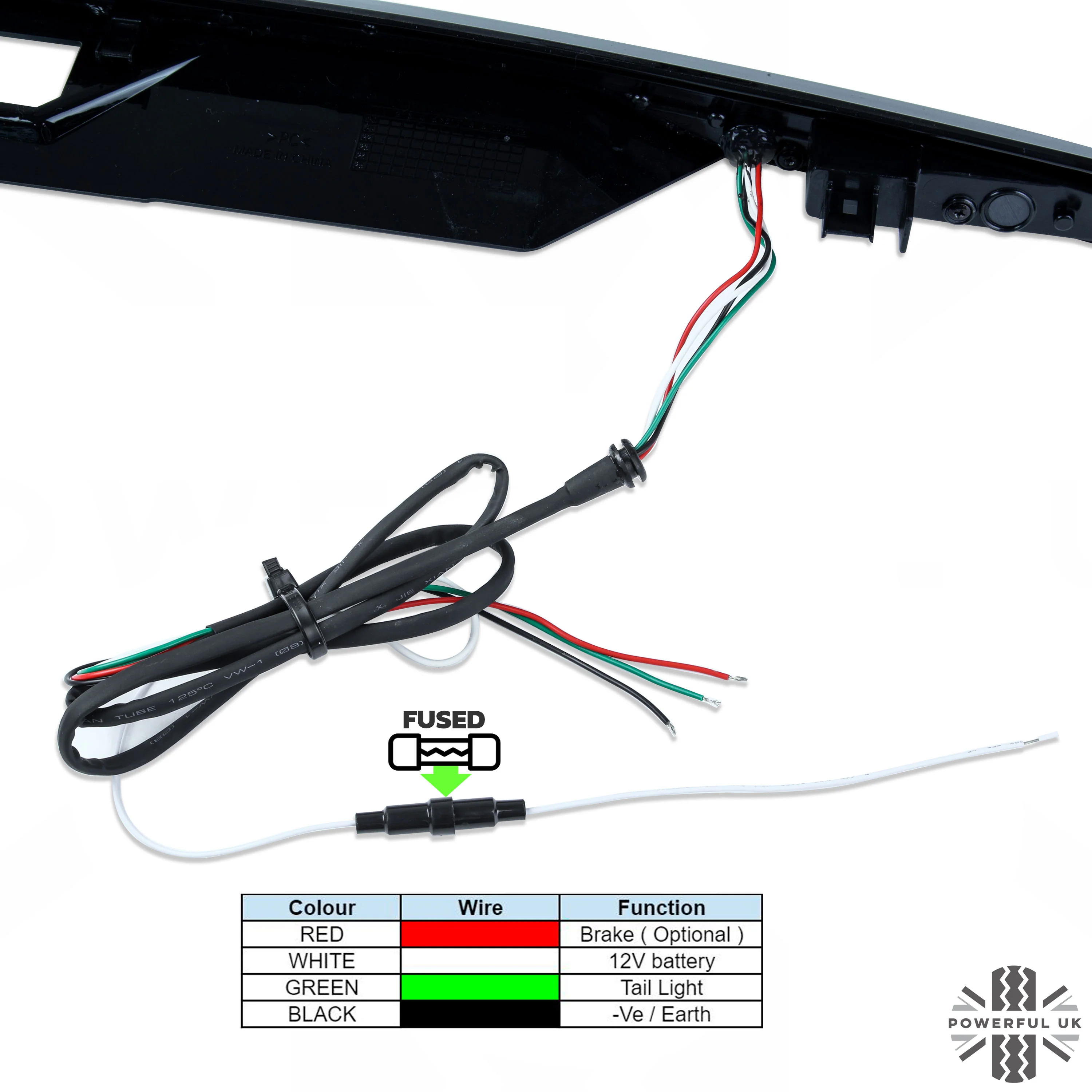Rear Tailgate LED Lightbar for Range Rover Sport L494 WITH reverse camera - RED Lens - Image 11