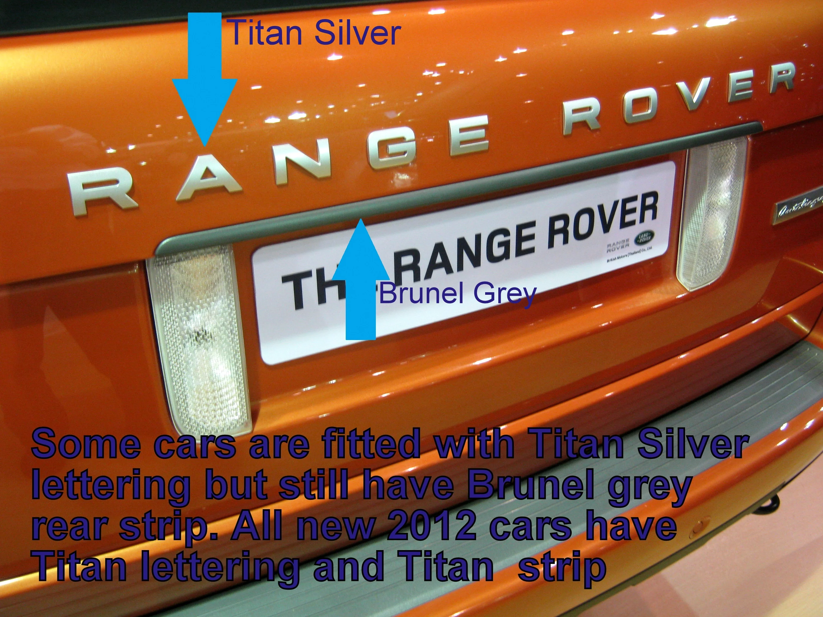 Rear Tailgate Trim Strip - Titan Silver for Range Rover L322 - Image 3