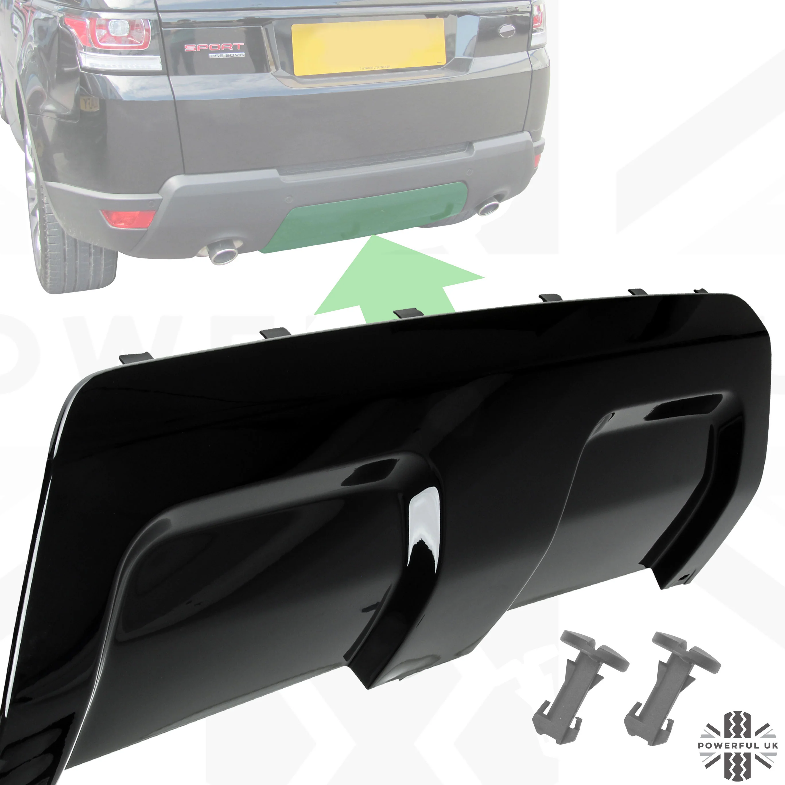 Rear Tow Eye Cover for Range Rover Sport L494 (2014-17) - Gloss Black