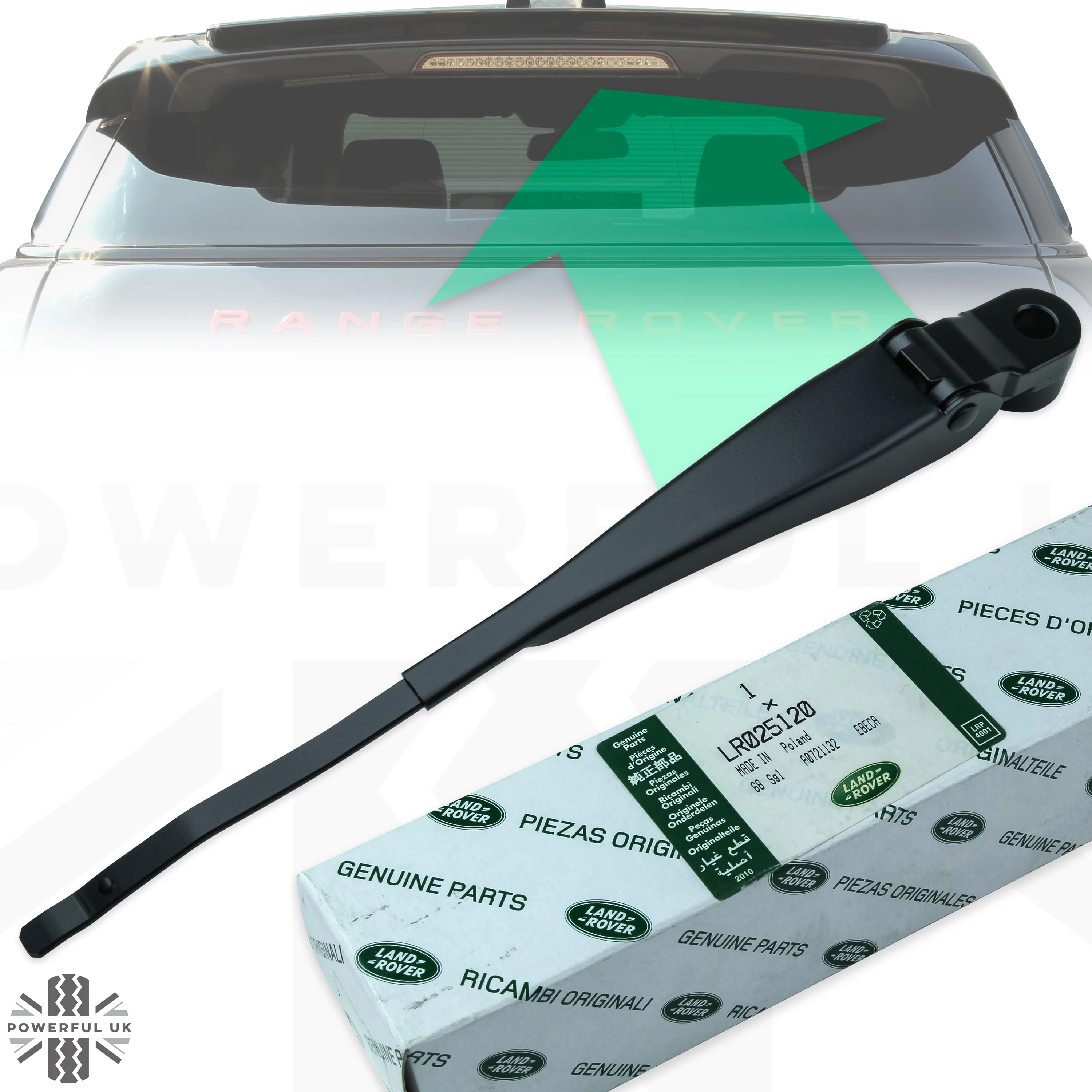 Rear Wiper Arm for Range Rover Evoque 3 door Genuine
