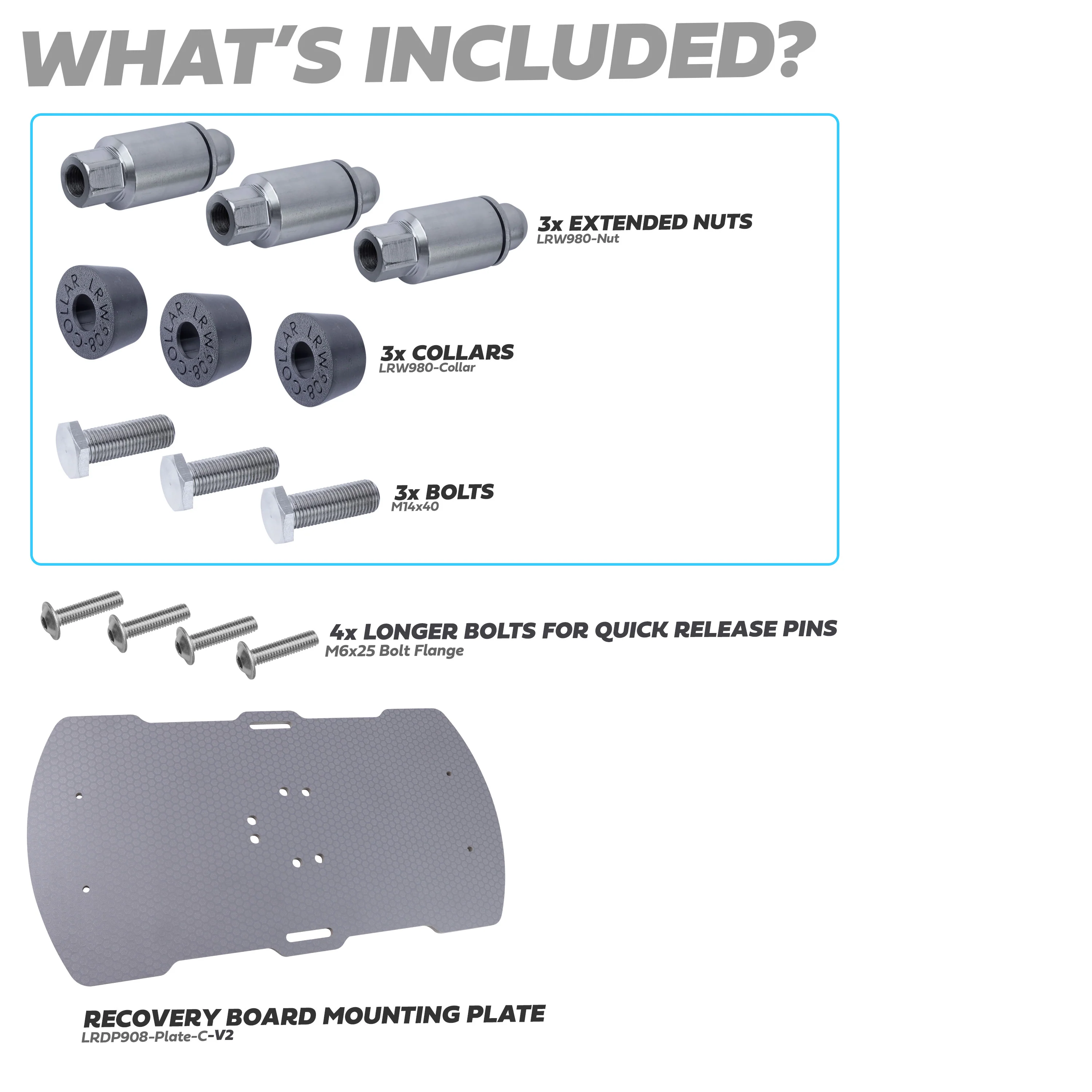 Recovery Board Spare Wheel Mount Kit for Land Rover Defender L663 - for ARB Tred Pro - Image 3