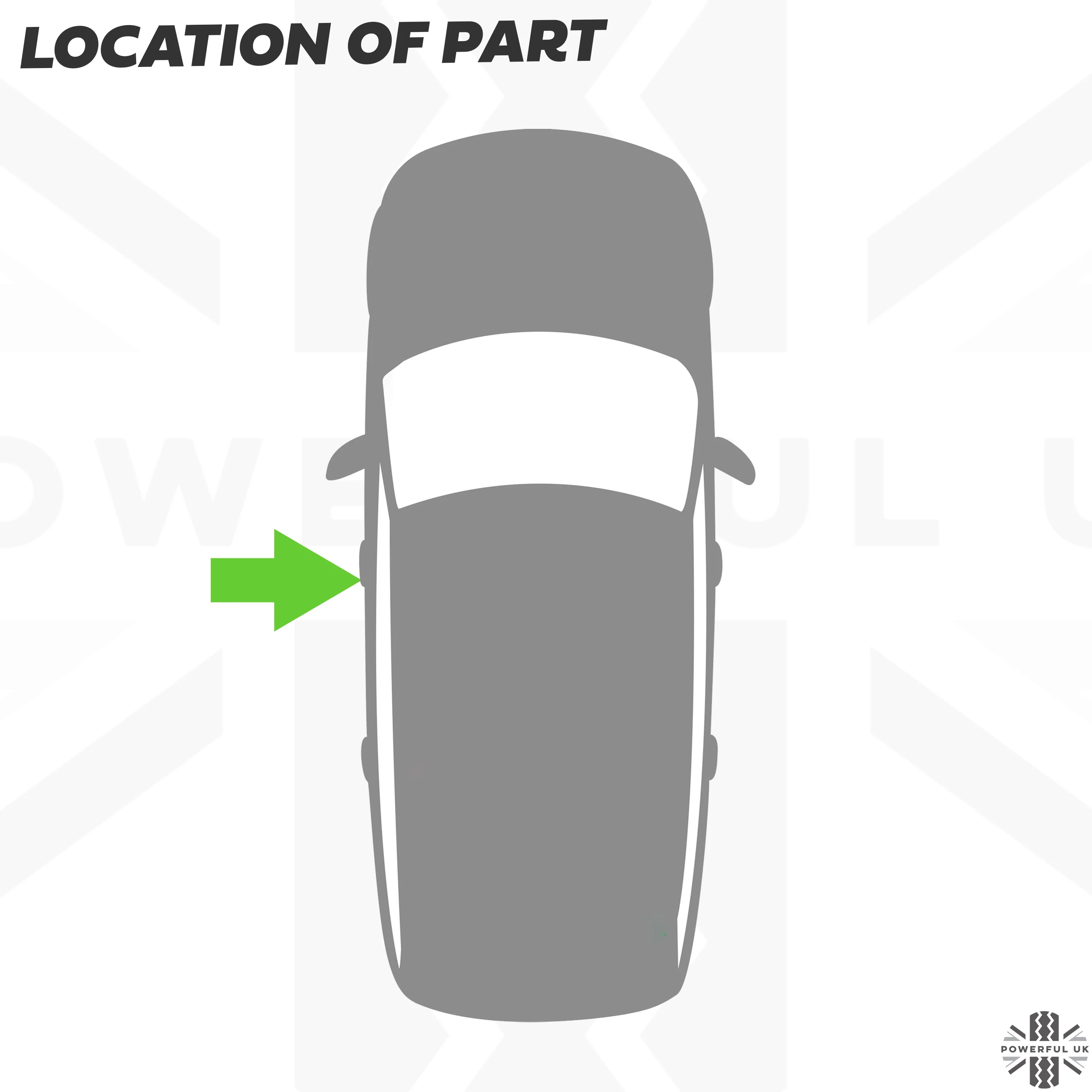 Replacement Door Handle Key Piece in Black for Range Rover L405 - LH - Image 3