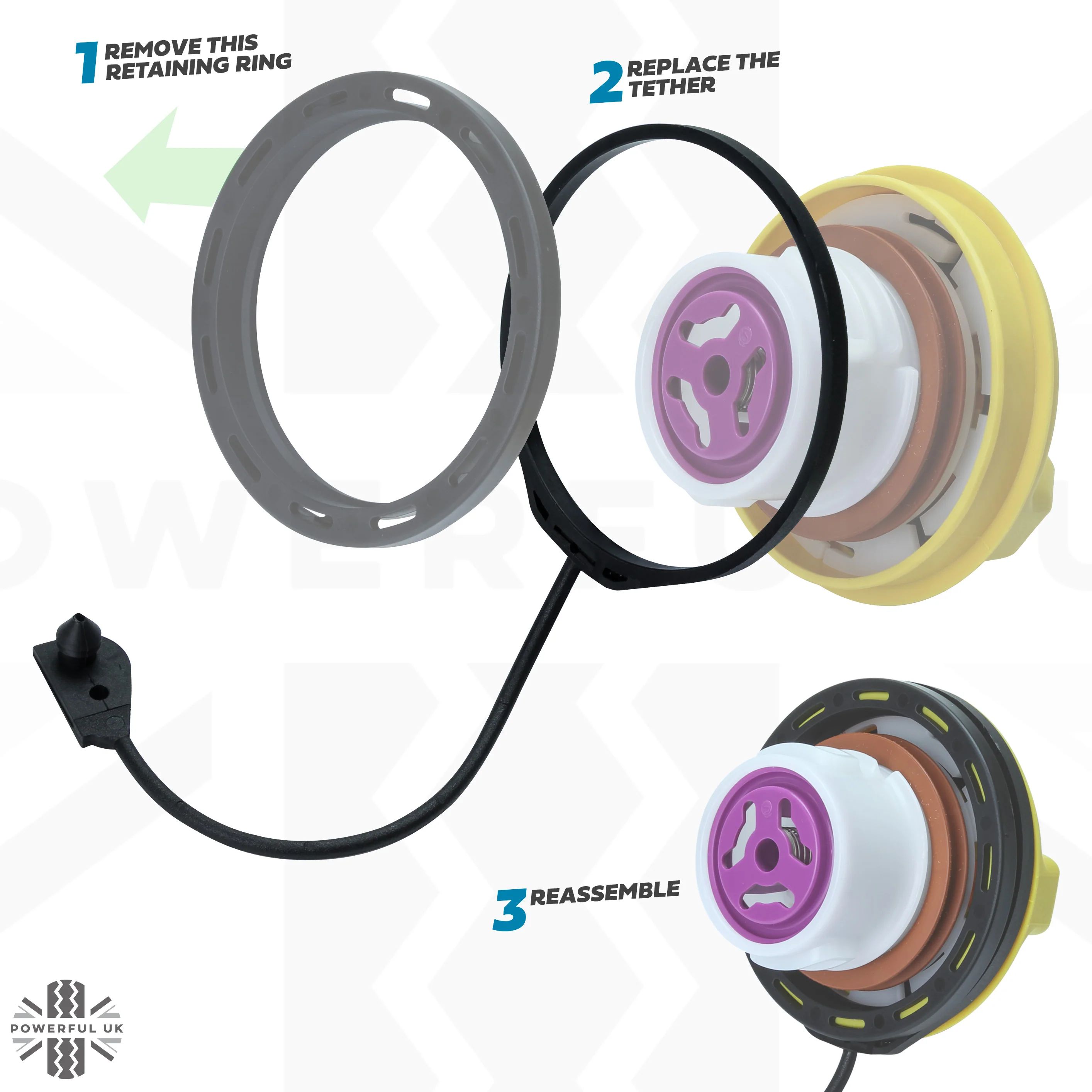 Replacement Fuel Filler Cap Tether Strap for Range Rover Sport L461 - Image 5