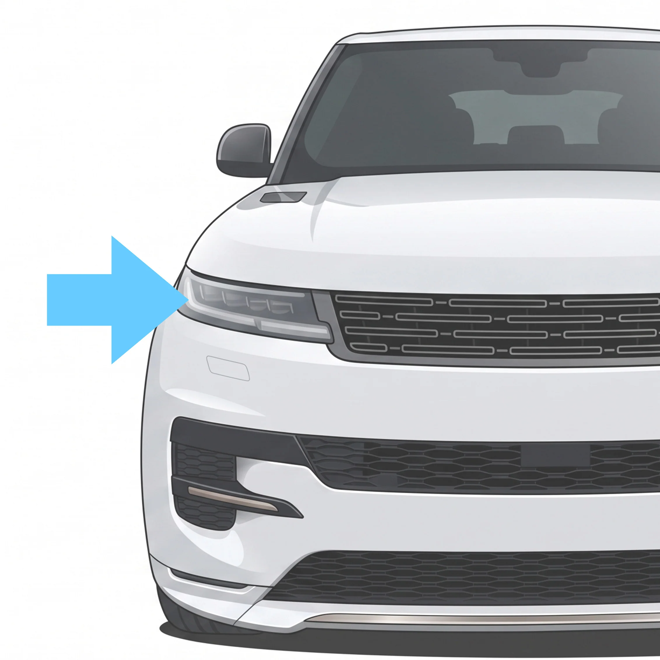 Replacement Headlight Lens for Range Rover Sport L461 - RH - Image 3