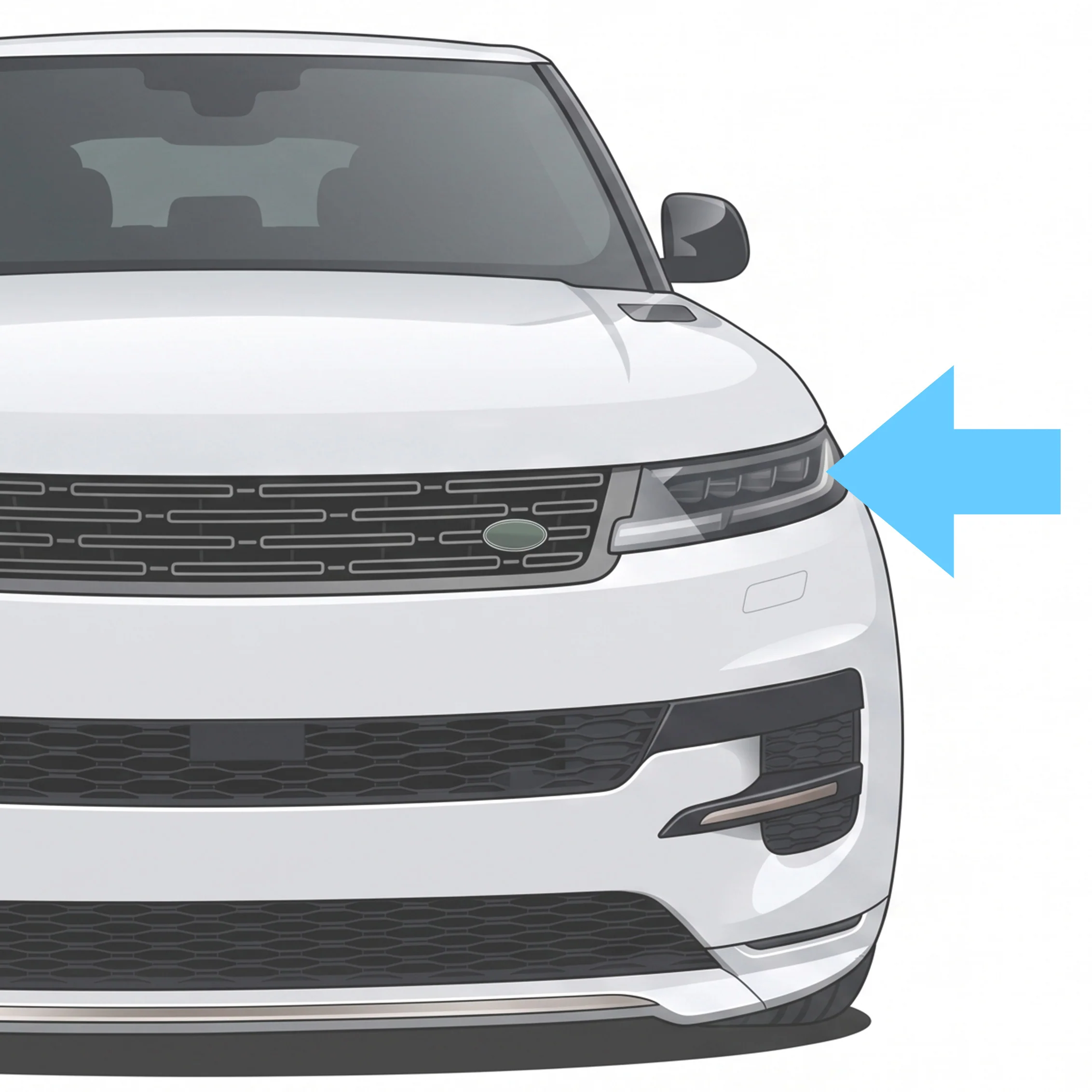 Replacement Headlight Lens for Range Rover Sport L461 - LH - Image 3