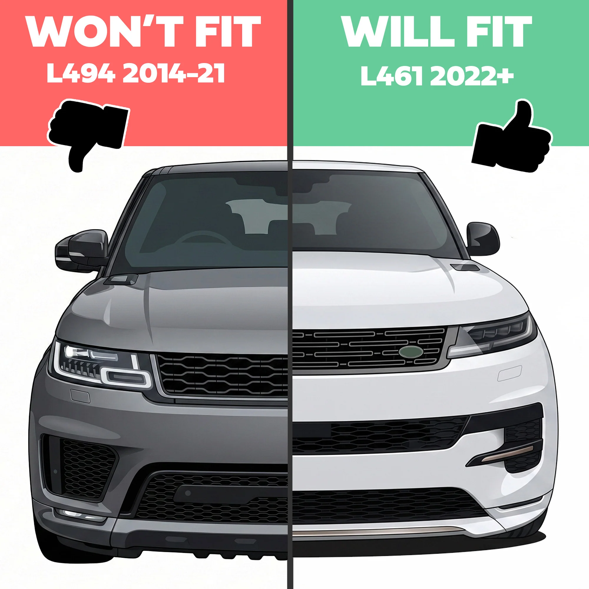 Replacement Headlight Lens for Range Rover Sport L461 - LH - Image 8