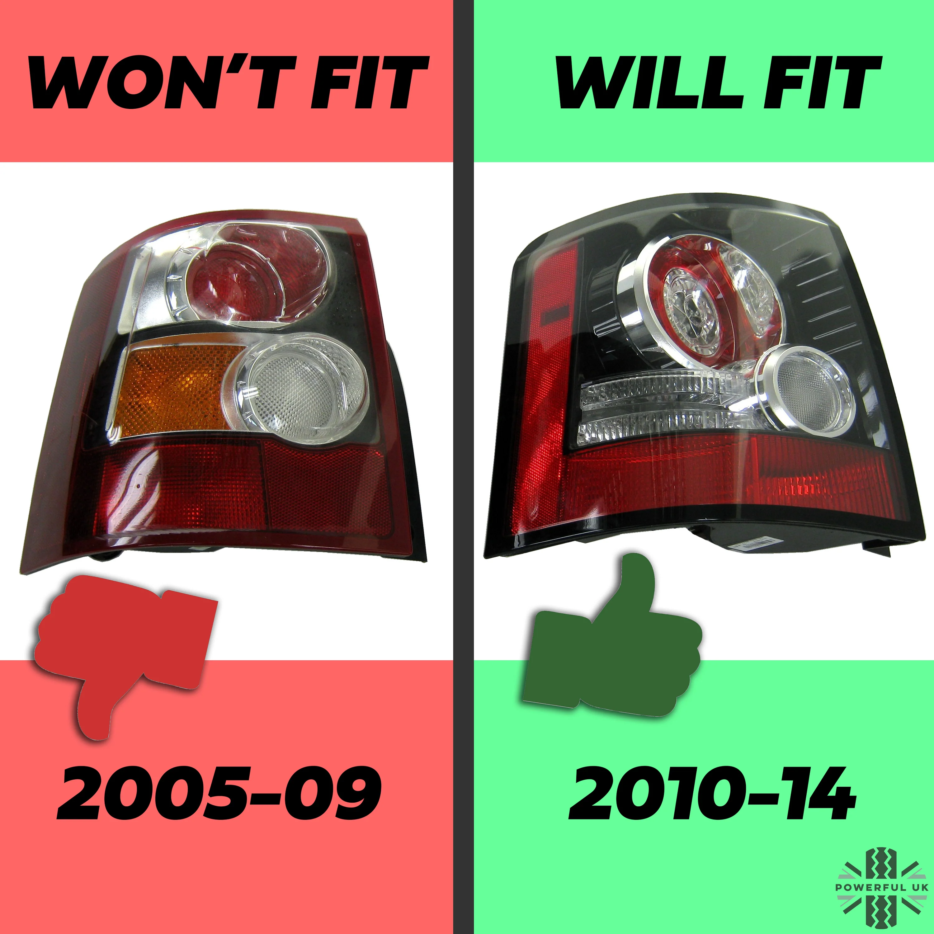 Replacement Rear Light Lens for Range Rover Sport L320 (2010-14) - RIGHT RH - Image 5