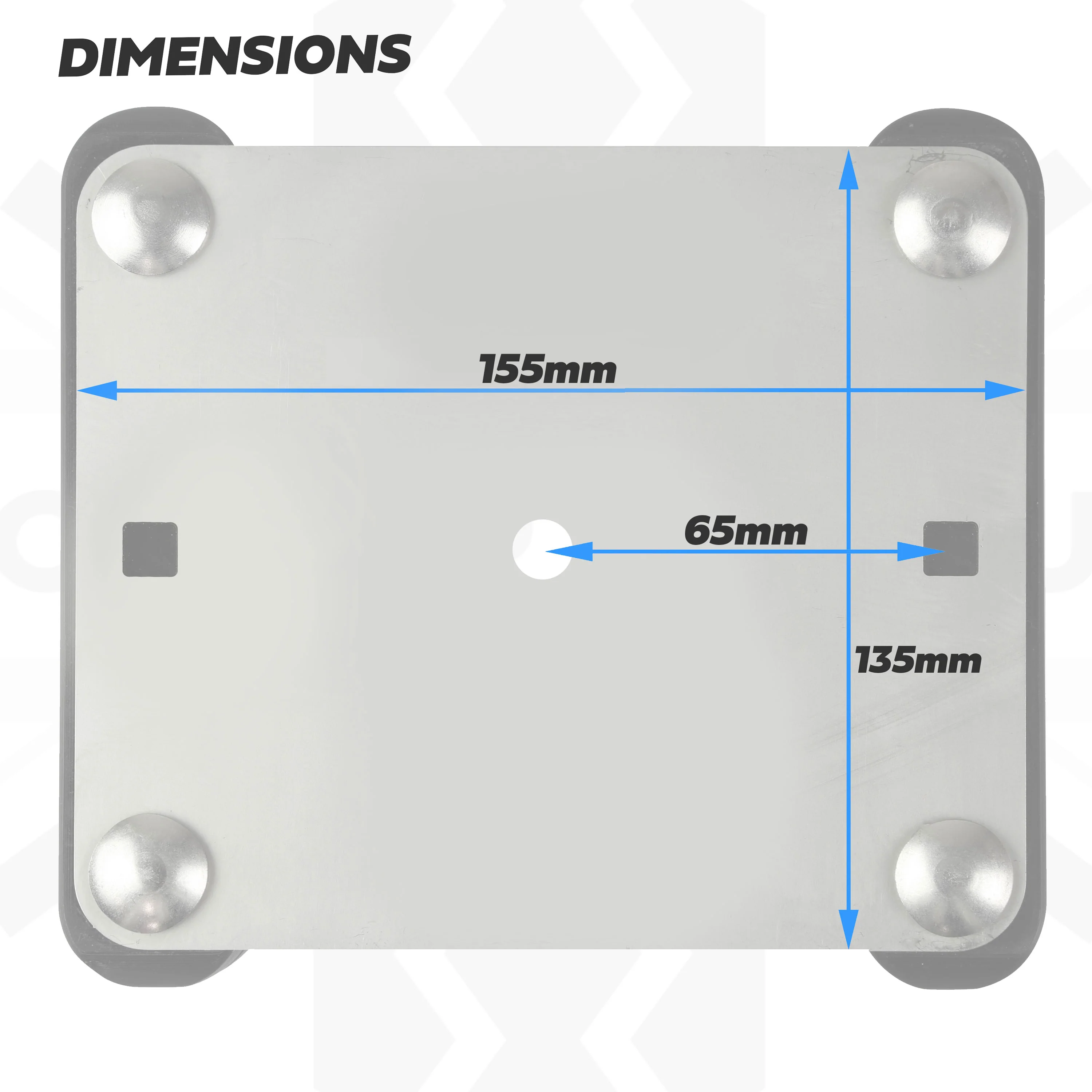 Roof Rack Antenna Mount Kit for Thule Cross Bars - Kit A - Zinc Plated Top - Image 7