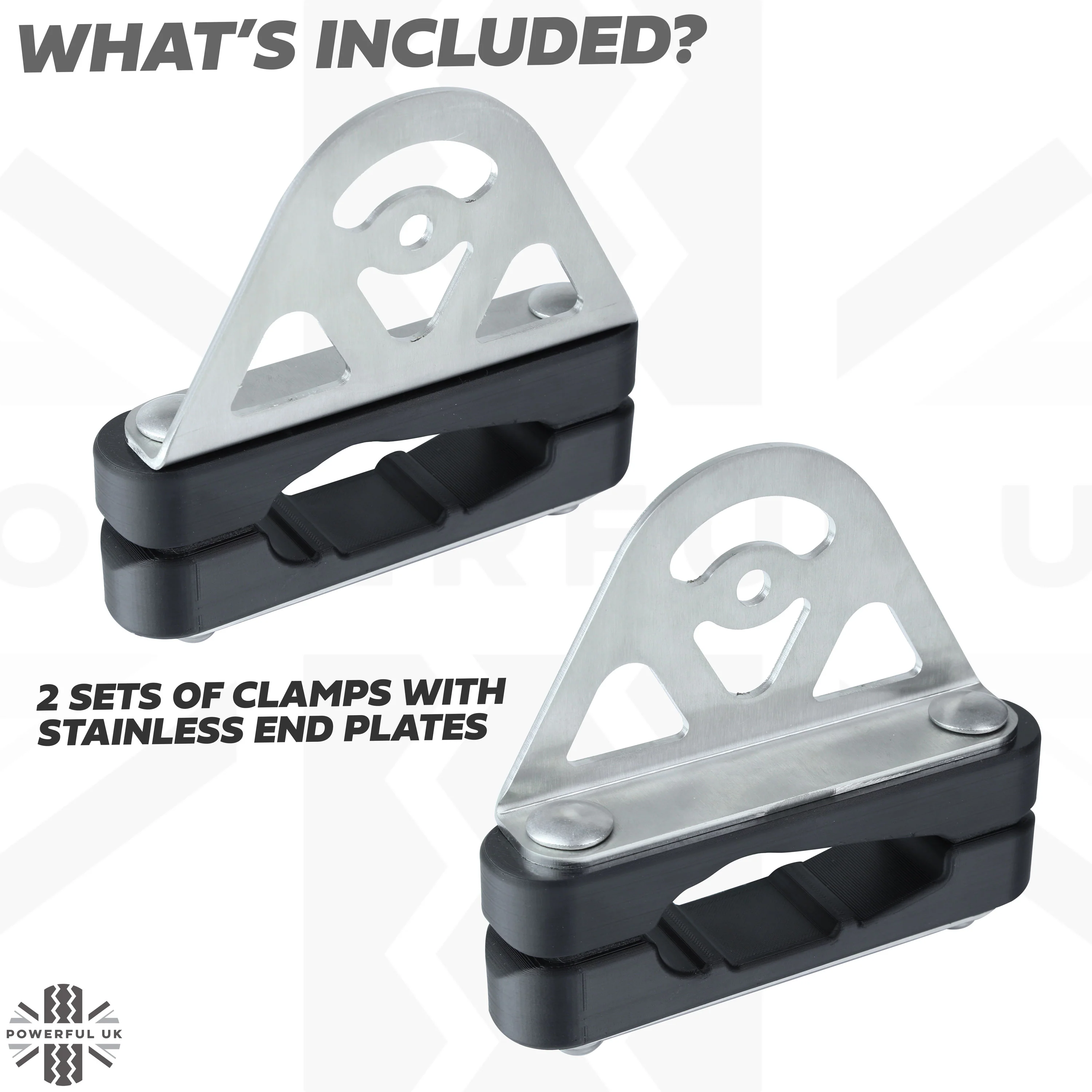 Roof Rack Mount Clamp for the Land Rover Defender L663 - Kit D (Stainless) - Image 3