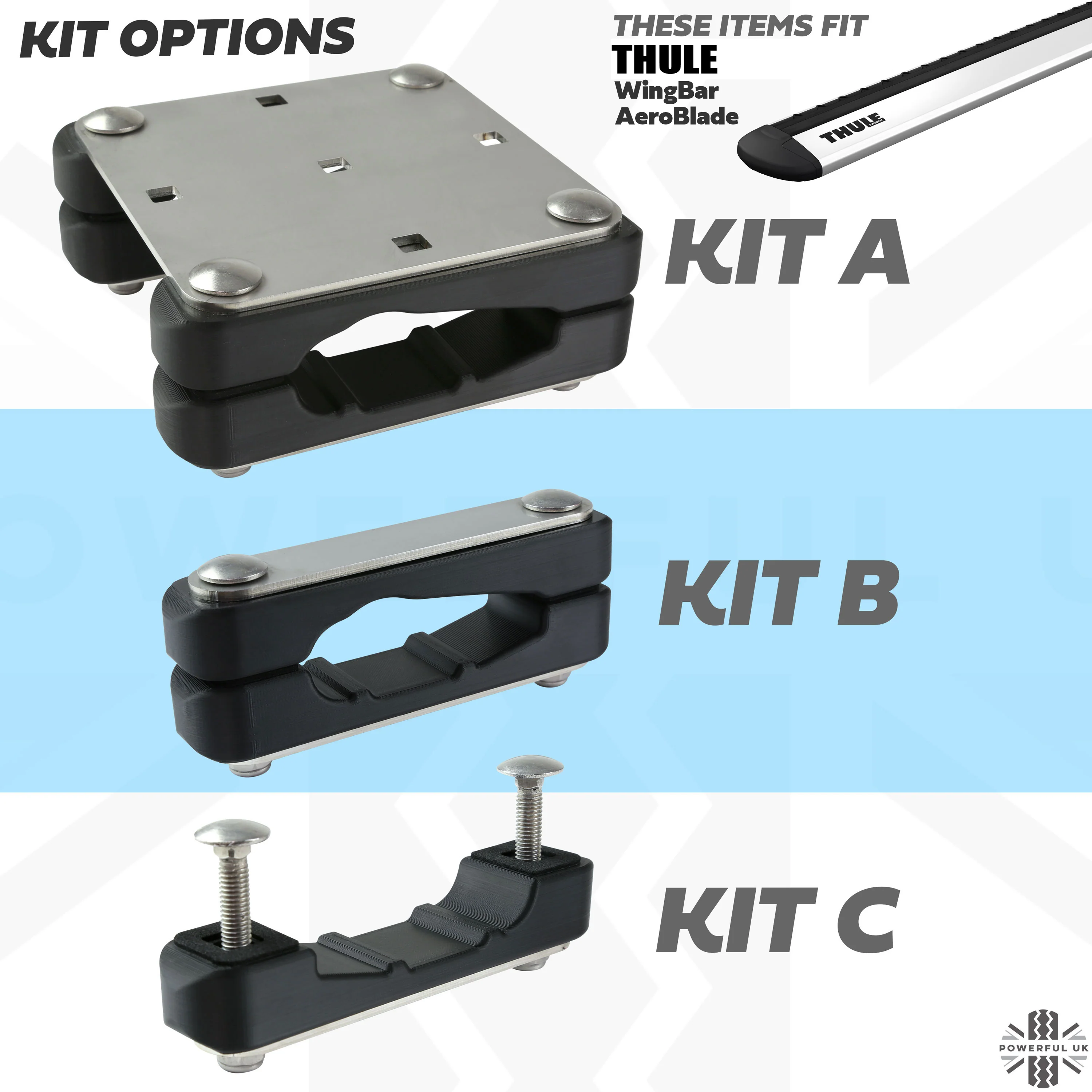 Roof Rack Mount Clamp Kit for Thule Cross Bars - Kit B - Image 10