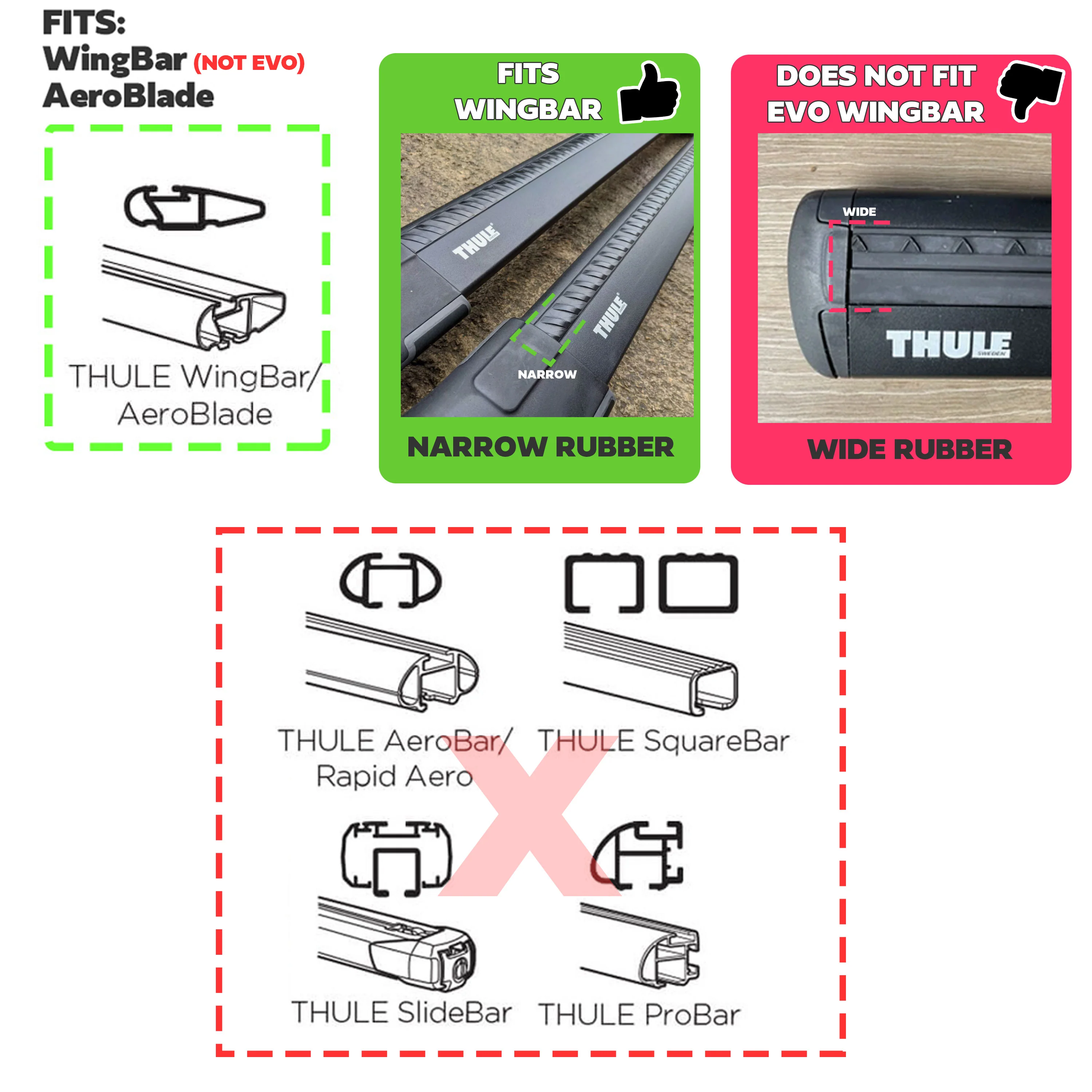 Roof Rack Mounting Clamp Kit for Thule Cross Bars - Kit A - Image 4