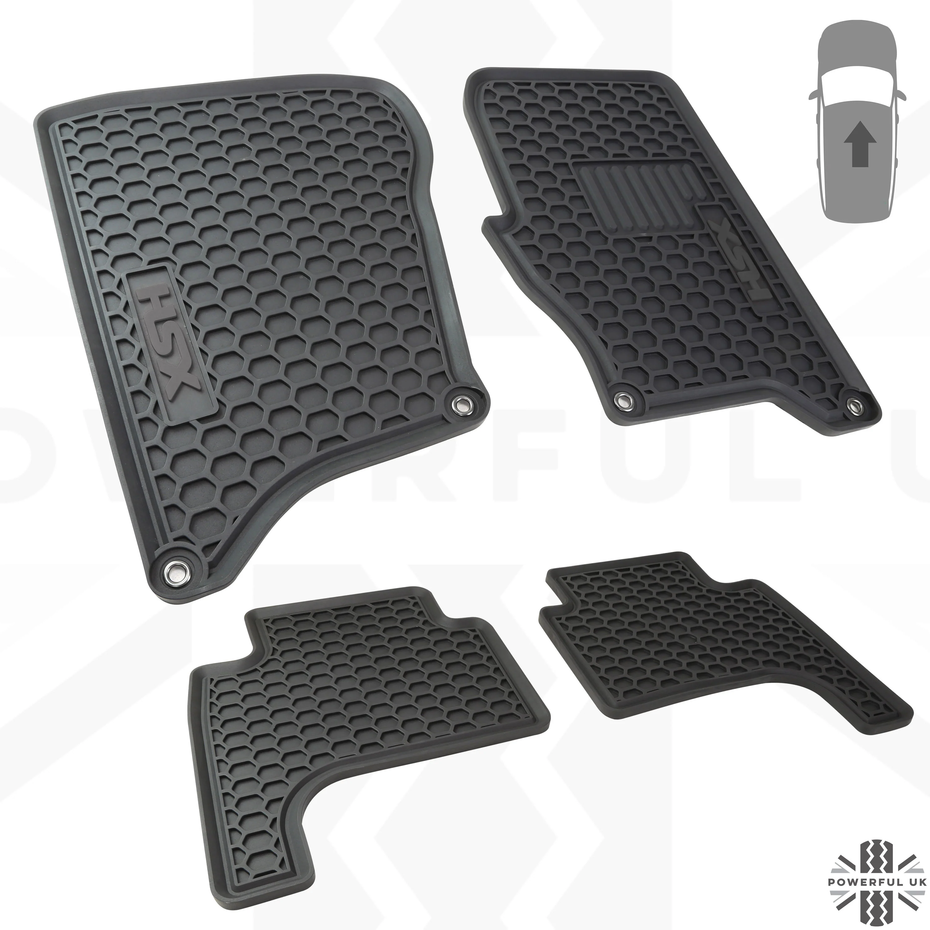 Rubber Floor Mats 4pc - RHD - for Range Rover Sport L320 - Image 5