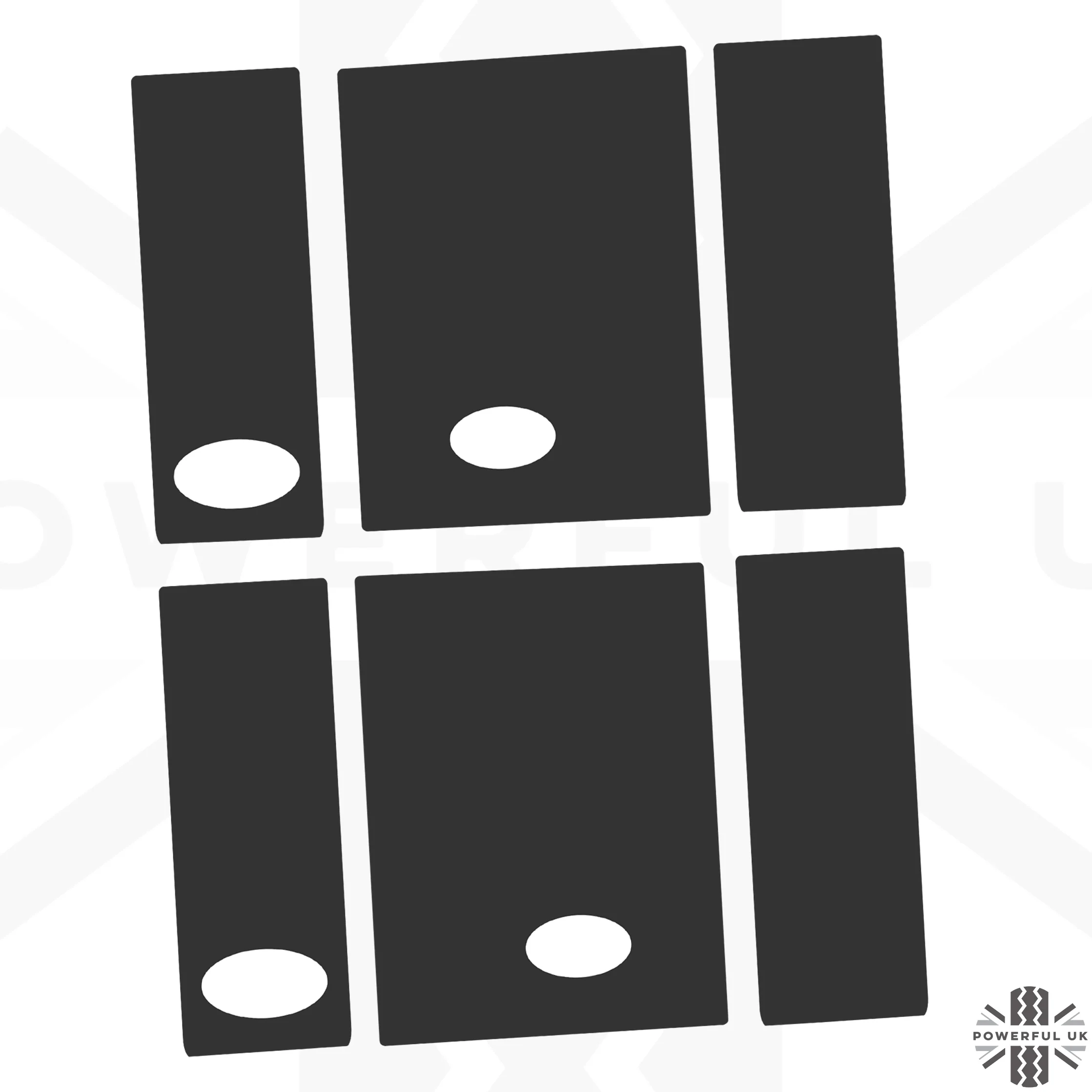 Side Panel Decal Kit - 'Blank & Badge Relocate' - Matte Black for Land Rover Defender L663 - Image 5