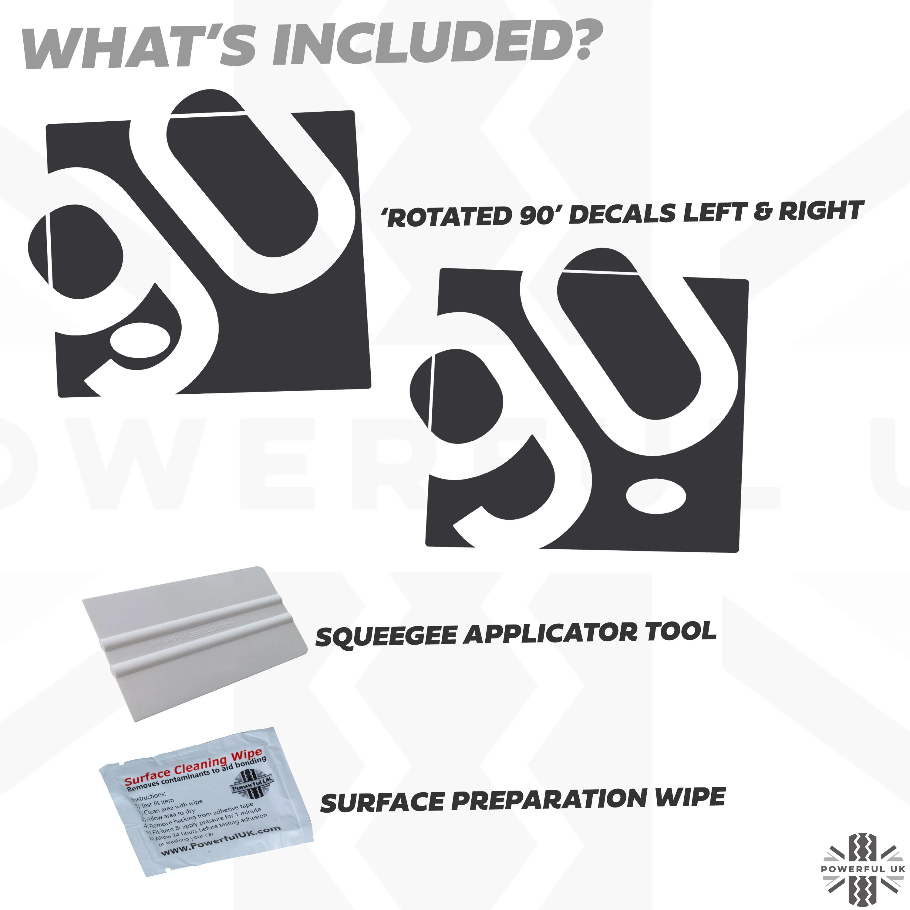 Side Panel Decal Kit - 'Rotated 90' - Matte Black for Land Rover Defender L663(90) - Image 3