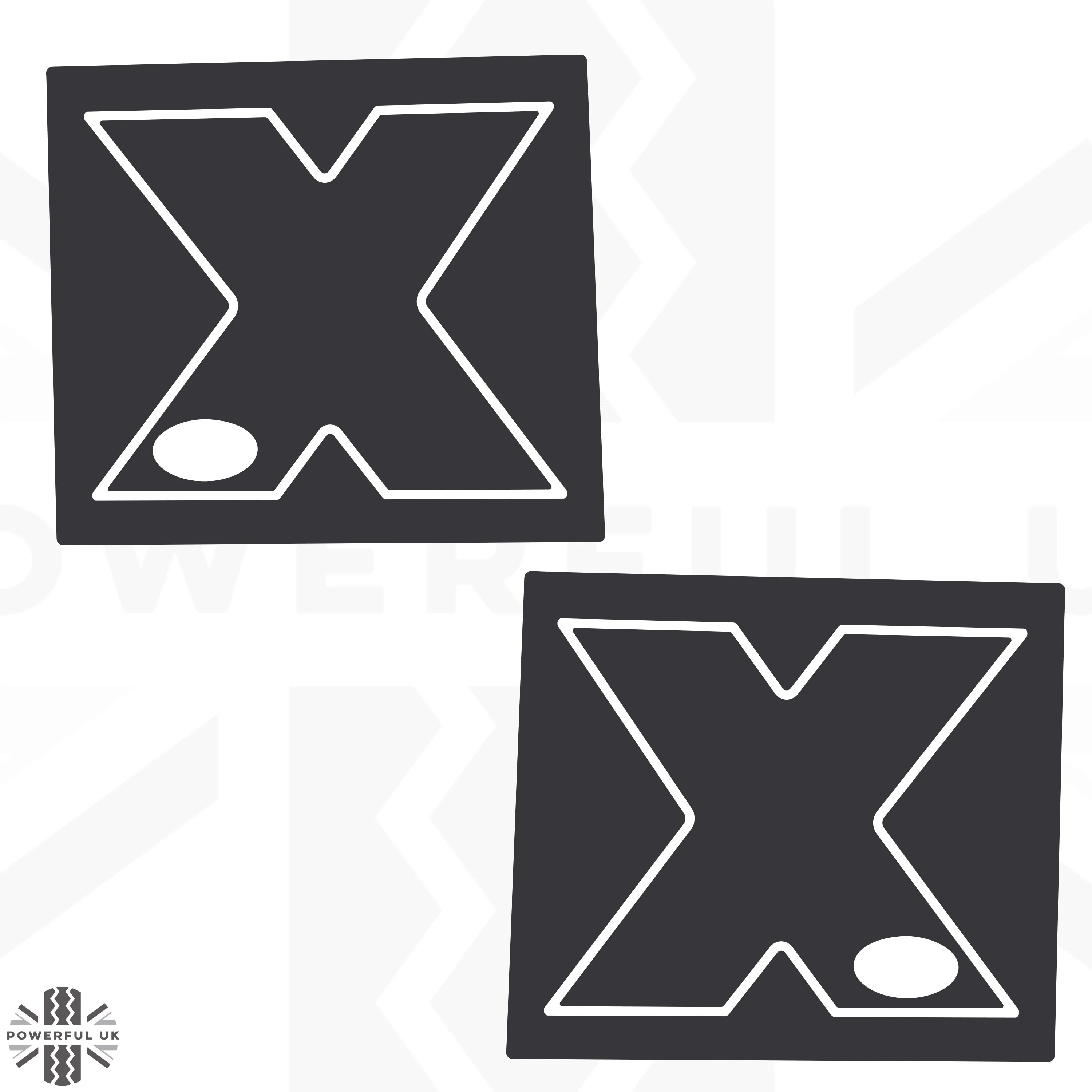 Side Panel Decal Kit - 'X' - Matte Black for Land Rover Defender L663(90) - Image 2