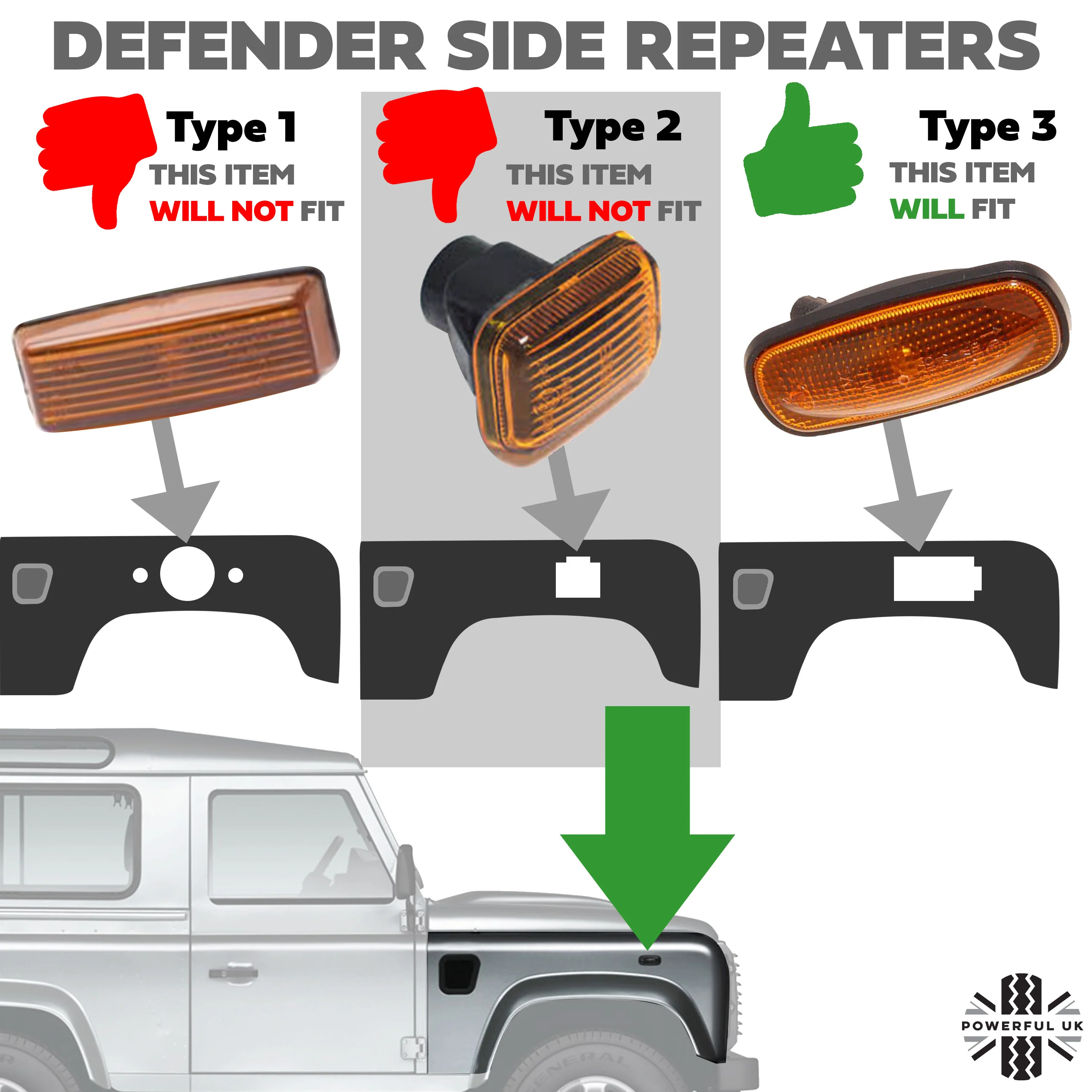 Side Repeaters (Pair) - LED - Clear - Dynamic Sweep for Land Rover Defender - Image 10