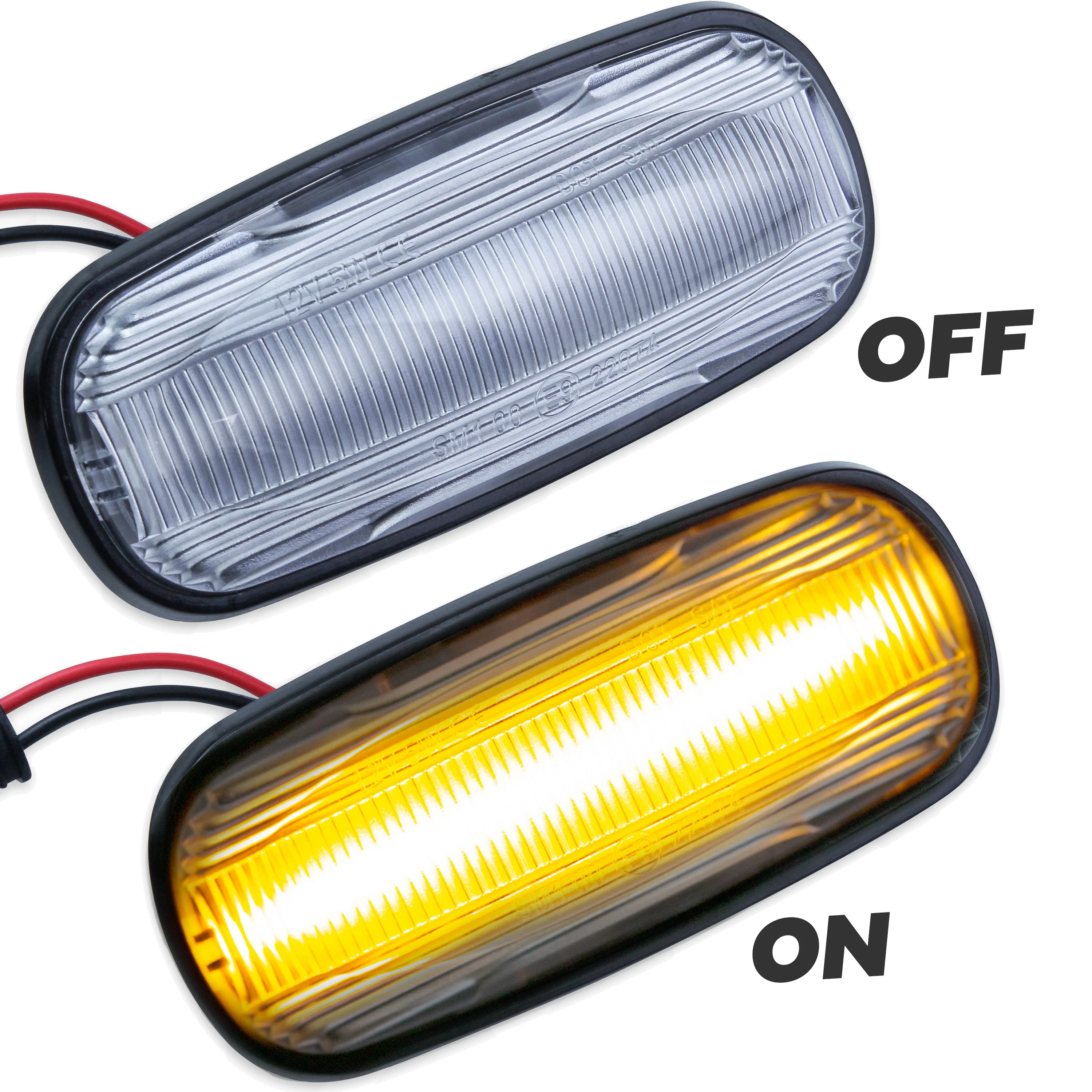 Side Repeaters (Pair) - LED - Clear - for Land Rover Defender - Image 2