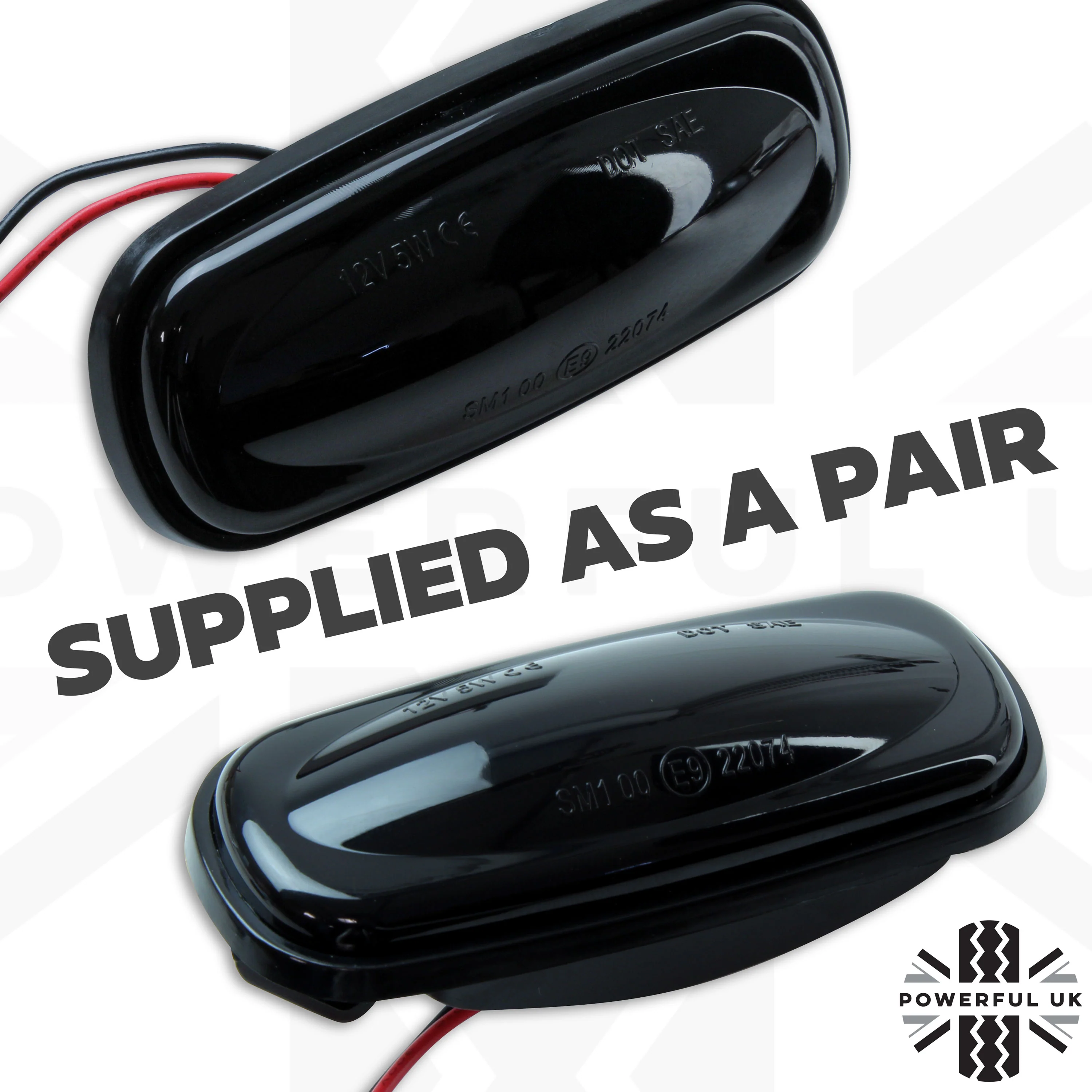 Side Repeaters (Pair) - LED - Smoked - Dynamic Sweep for MG Rover (various models) - Image 2