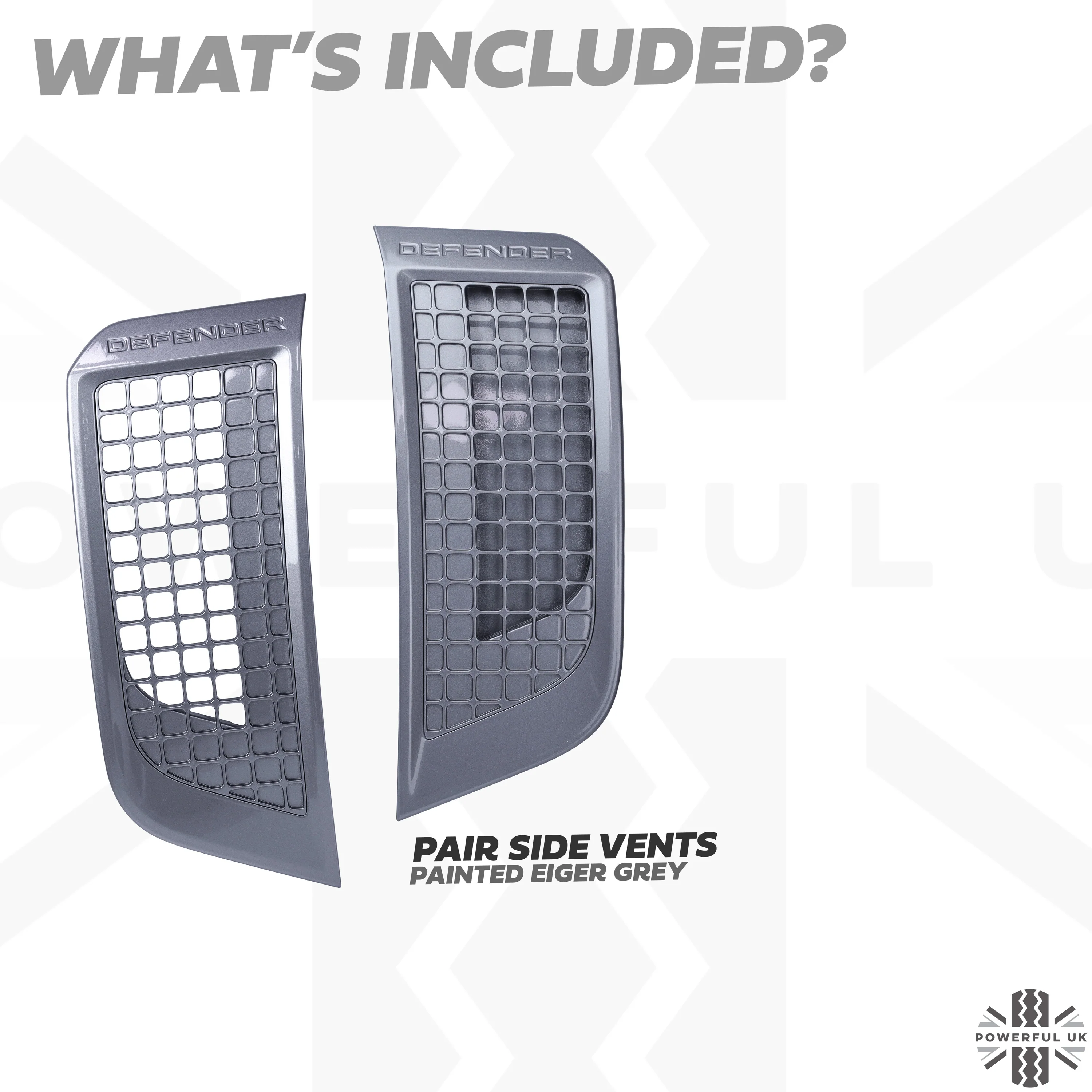 Side Vent Assemblies (Genuine Take-Offs) for Land Rover Defender L663 - Eiger Grey - Image 3