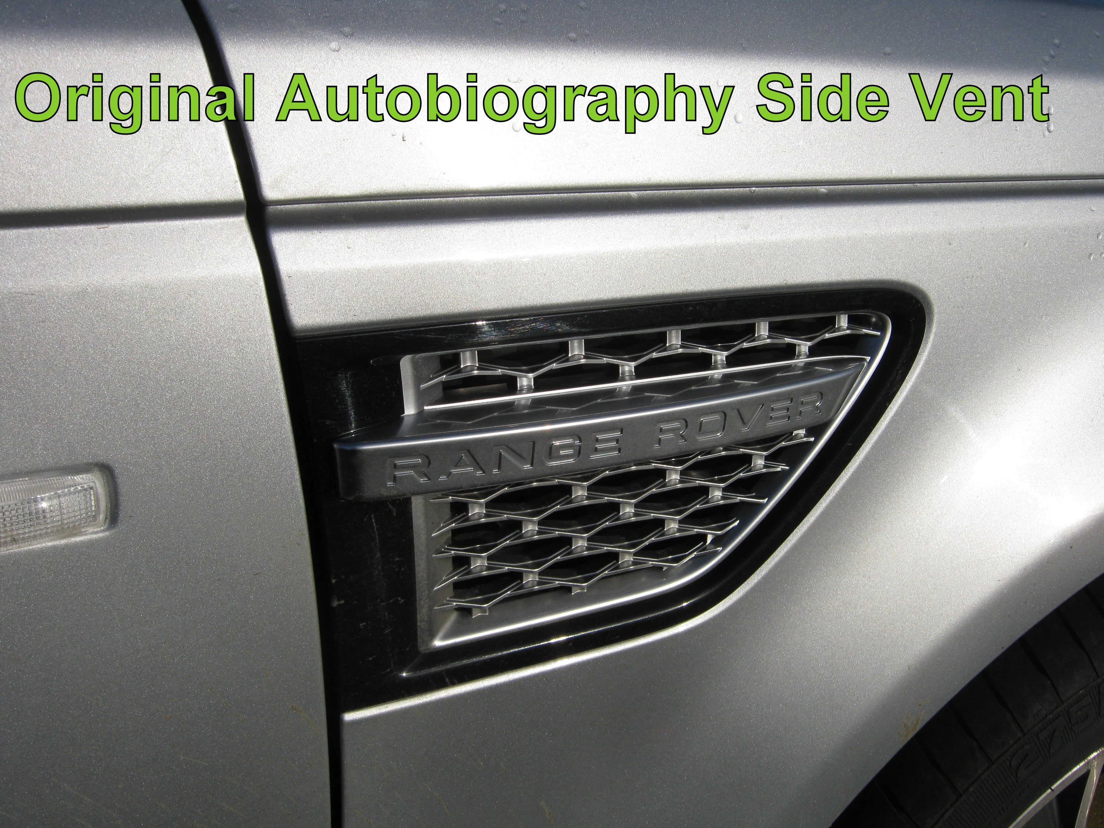 Side Vents - Black/Silver/Black for Range Rover Sport 2010 - Image 7
